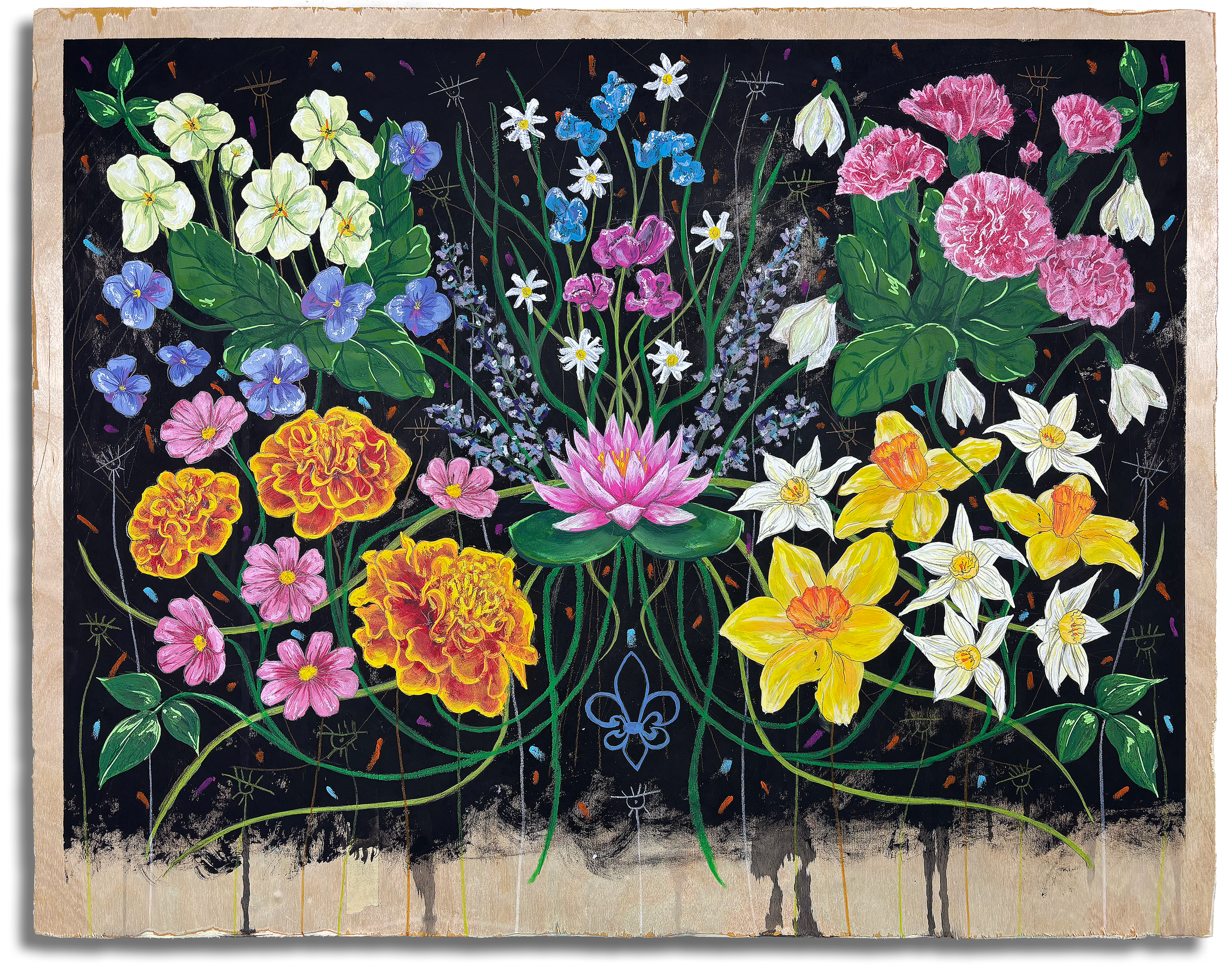 “Family tree”, 2026, Mixed Media on Wood Board,