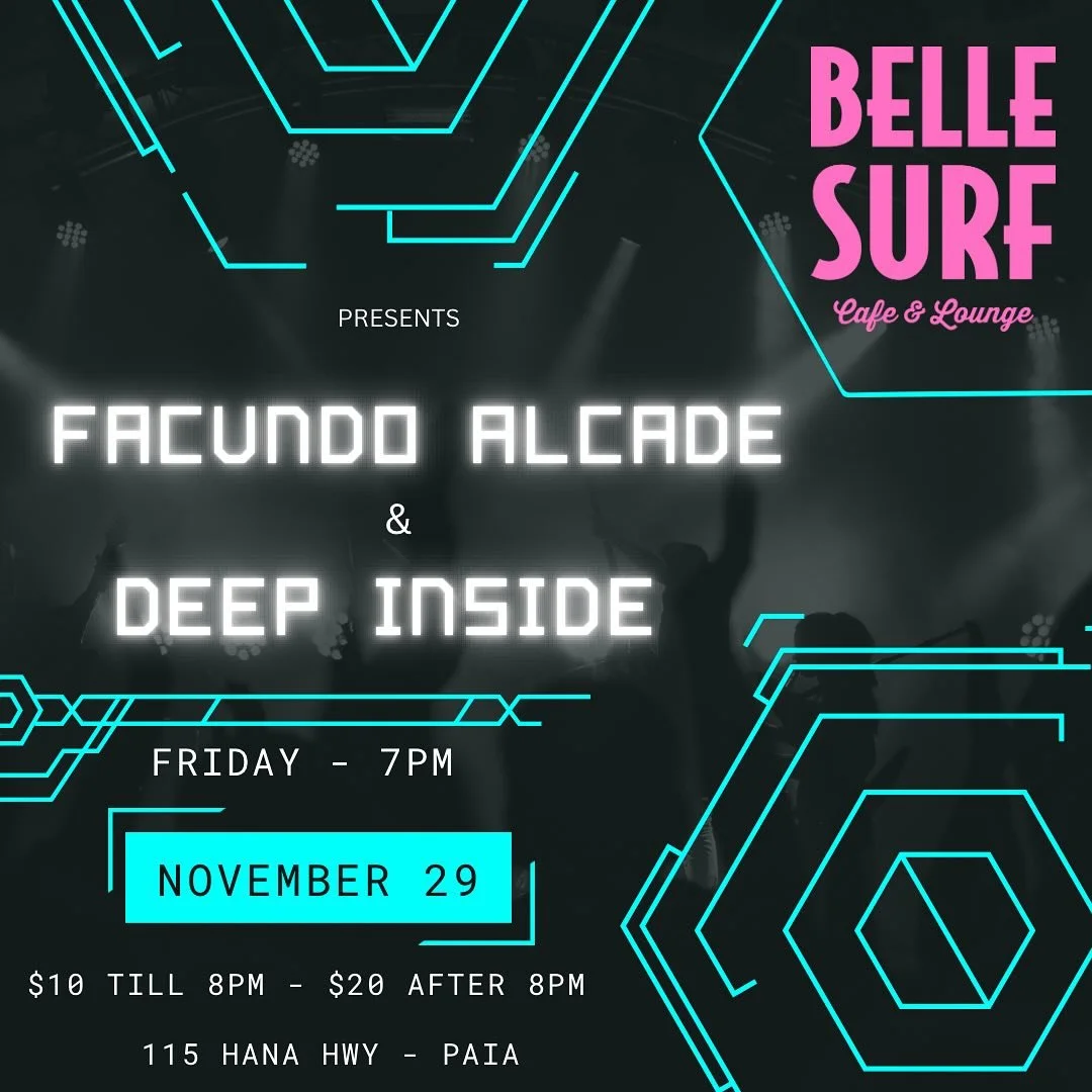 🎶 Friday Night Vibes at Belle Surf Cafe &amp; Lounge 🎶

Get ready for an epic night as we bring you two incredible DJs:

🔥 Deep Inside &amp; 🔥 Facundo Alcade, delivering the BEST beats and HIGH VIBES to keep you dancing all night! 🎧💥

Bring you