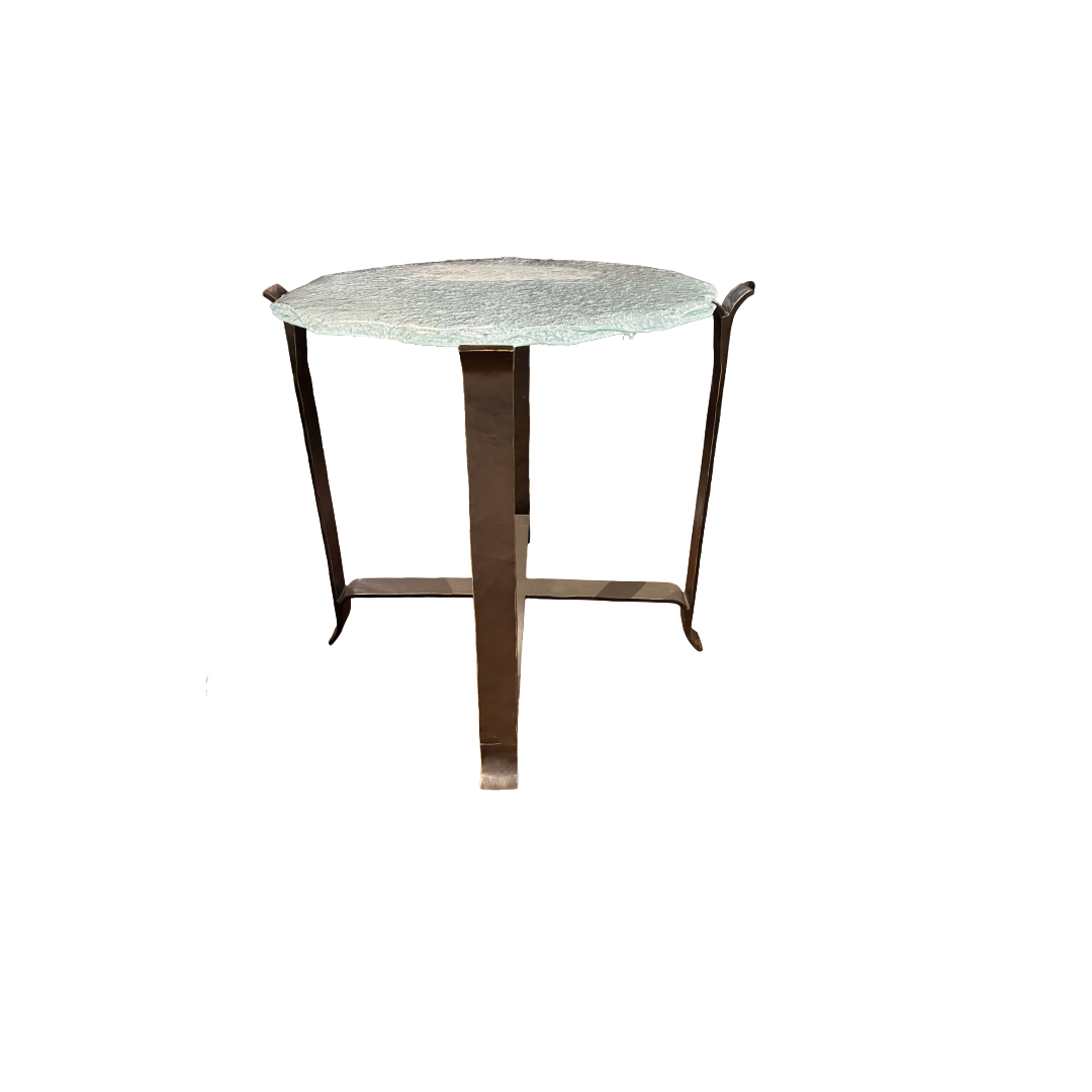 Frosted Glass End Table