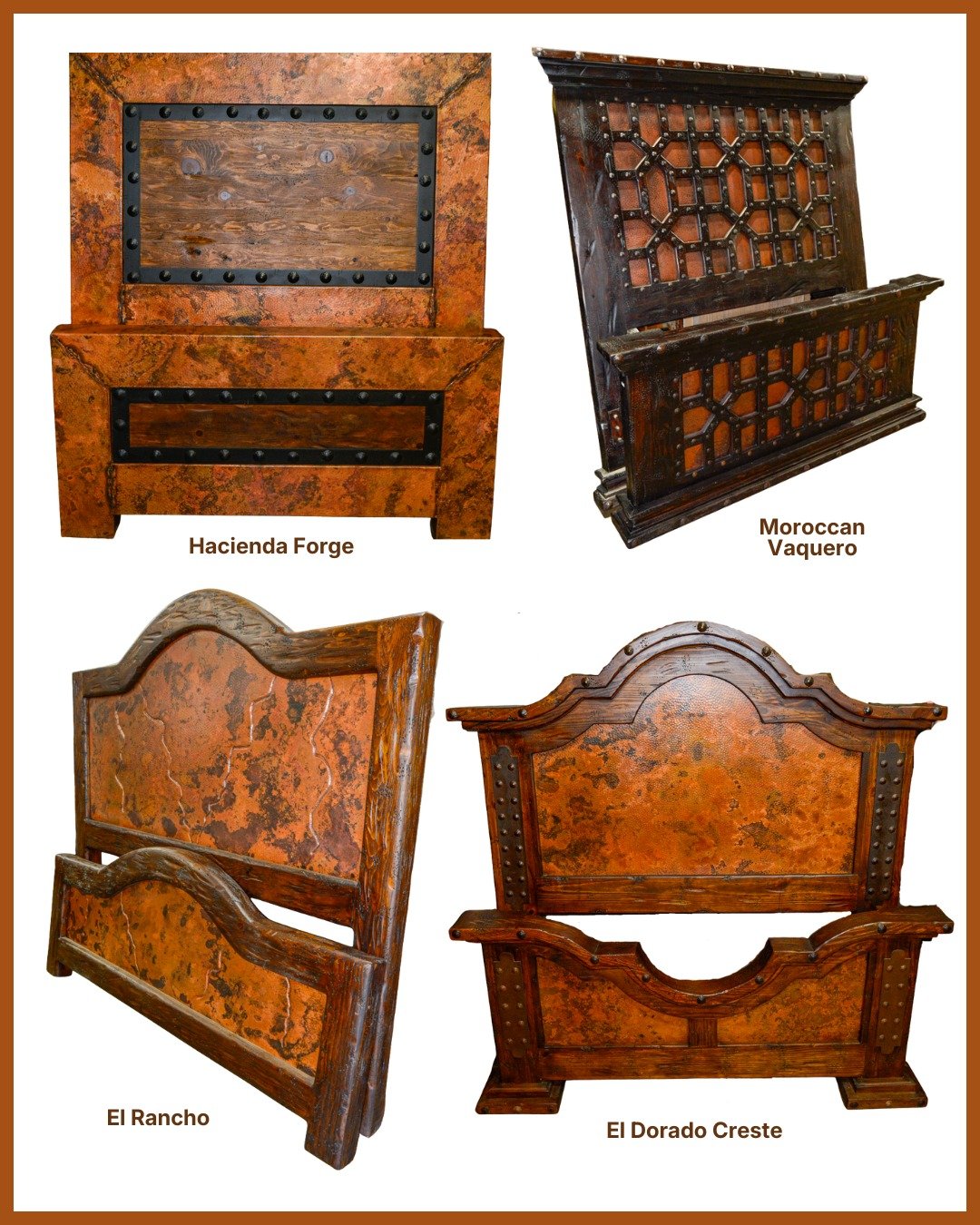 We specialize in handcrafted, hammered copper furnishings made by our own skilled artisans in Mexico. Each piece is made to order, tailored to your vision. Create the bedroom pieces of your dreams and bring timeless, authentic beauty into your home. 