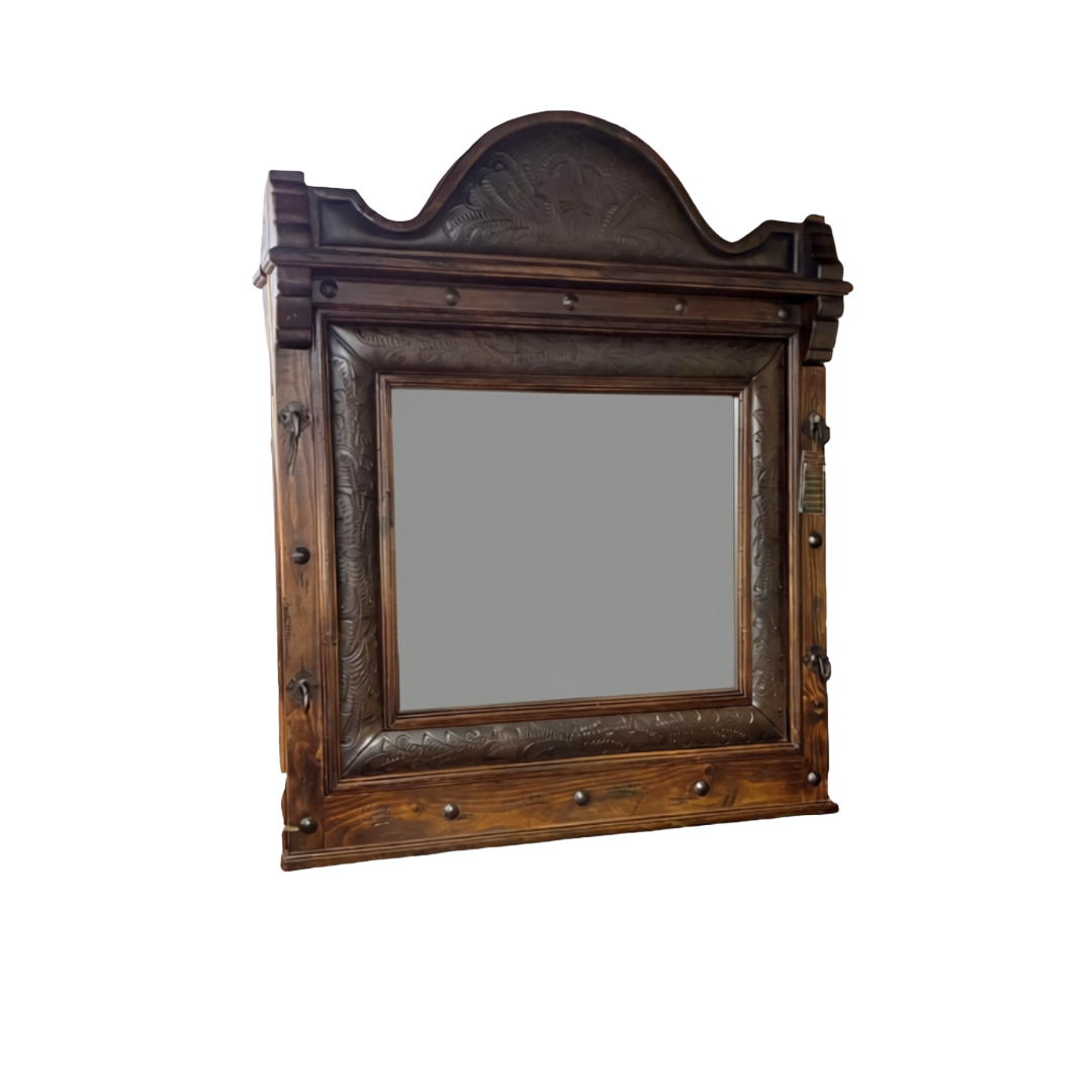 Hand-Tooled Hallway Mirror