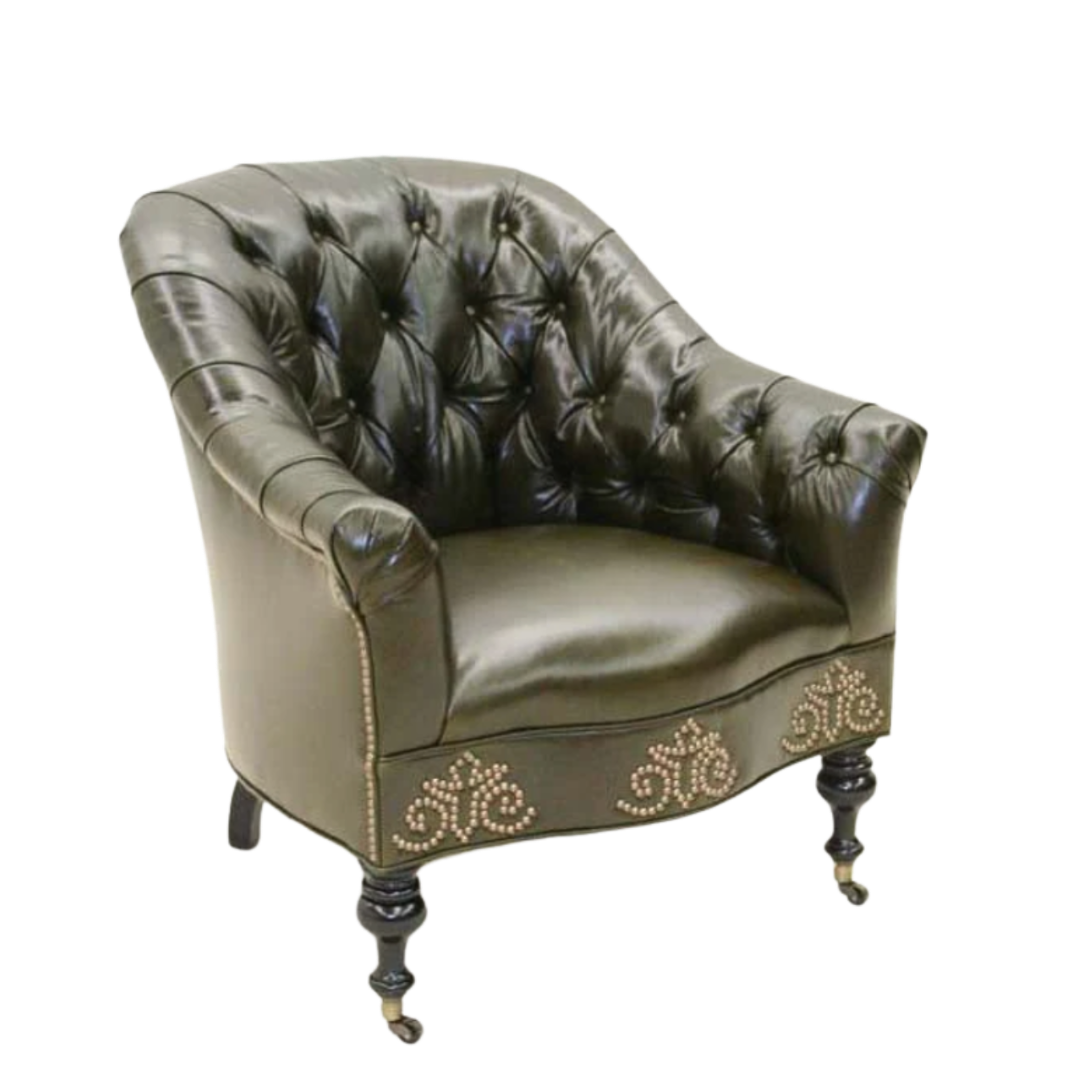 Tufted Havana Library Chair
