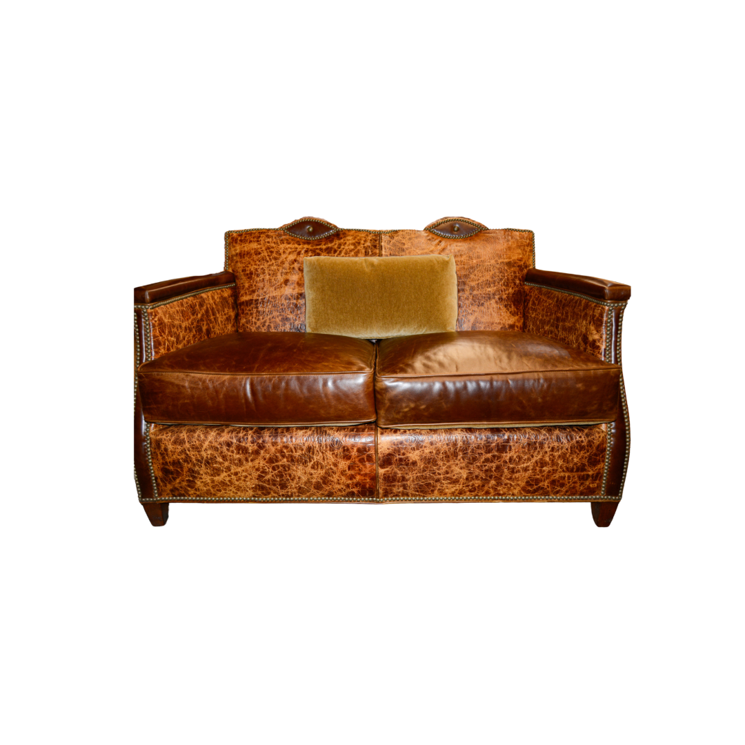 Aged Cognac Loveseat
