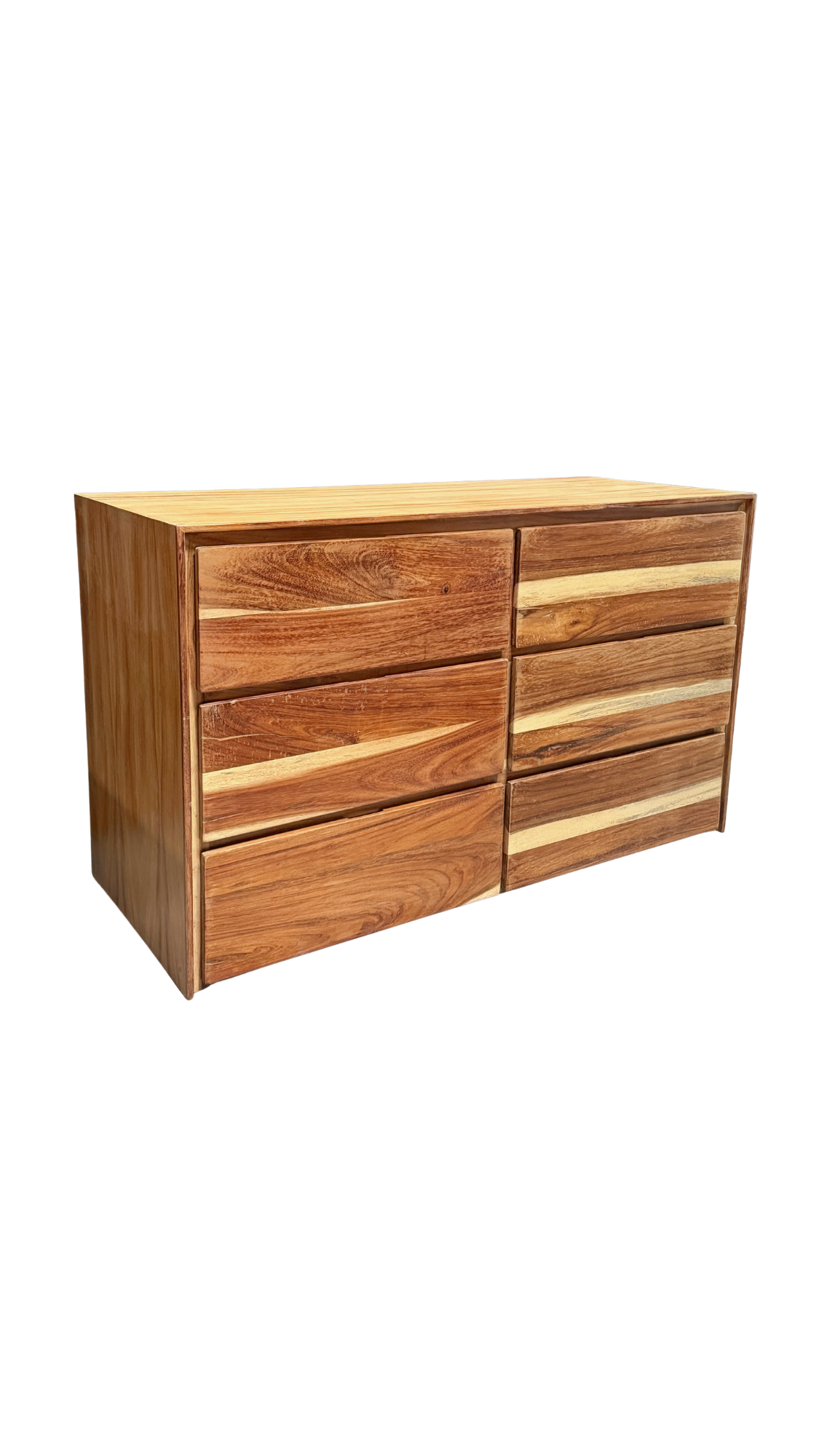 Modern Pine 6 Drawer Dresser