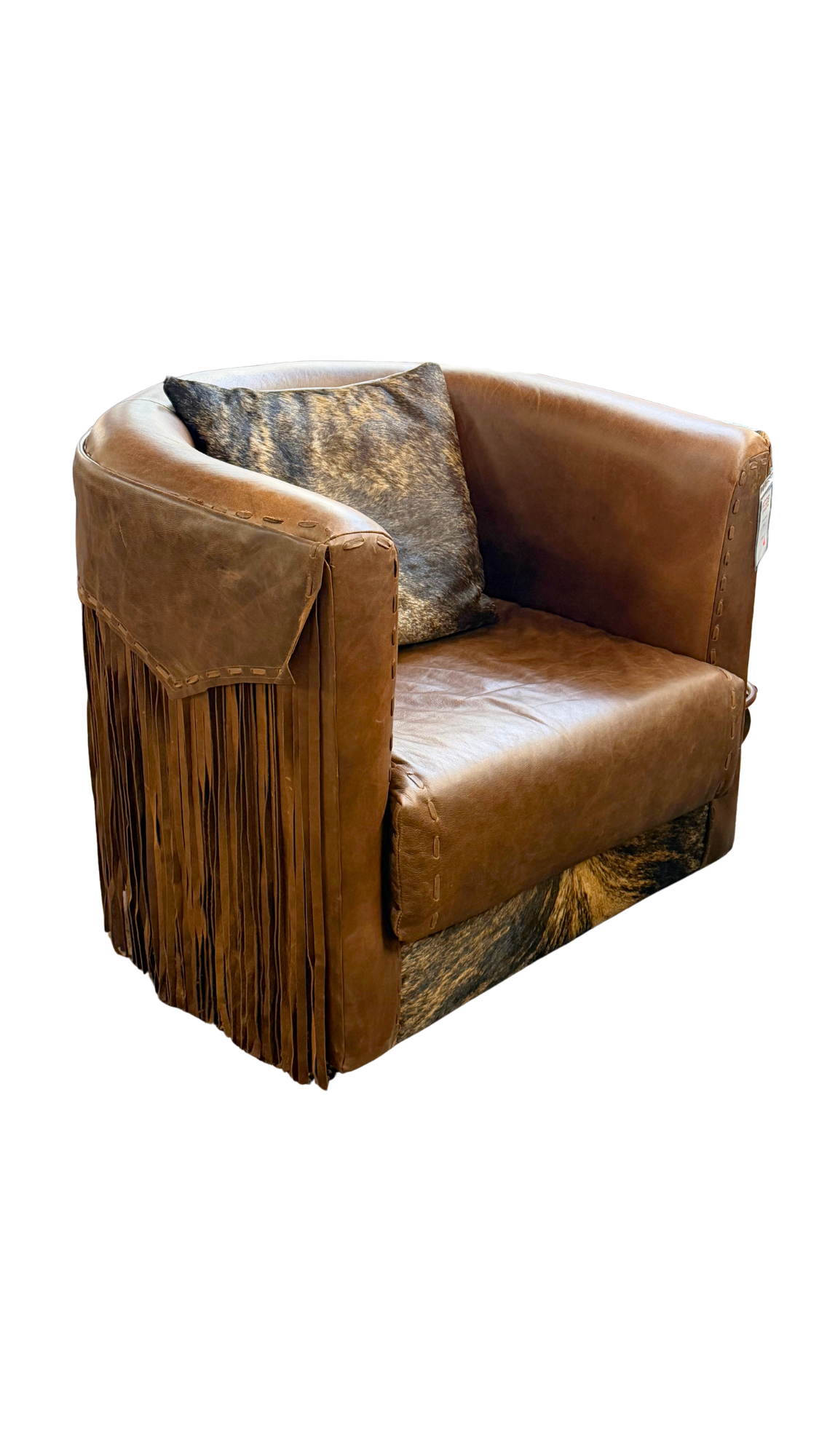 Drover Fringe Swivel Chair