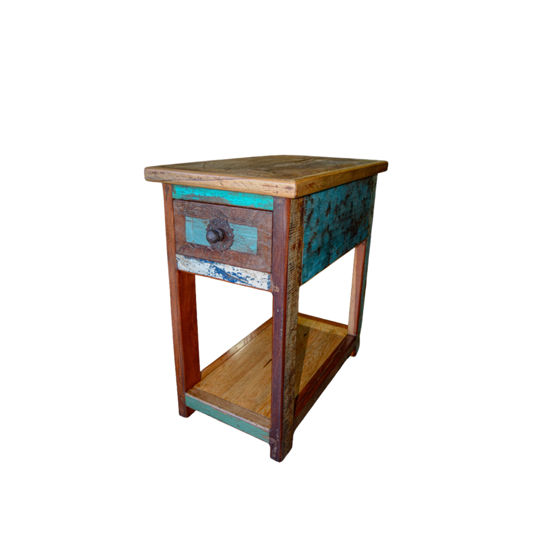 Old Mexico Bicolor Celeste End Table