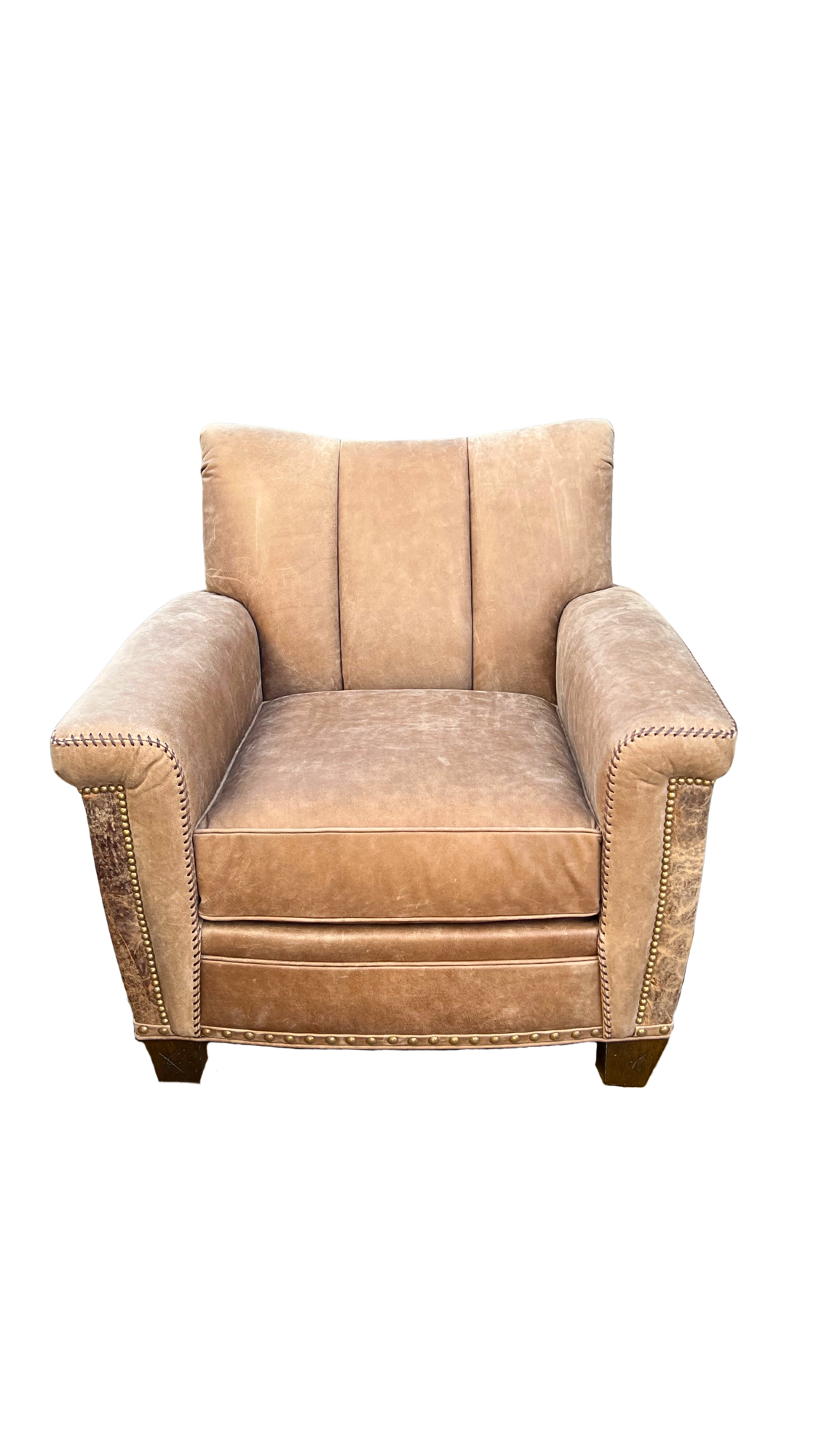 Blonde Croc Embossed Accent Chair
