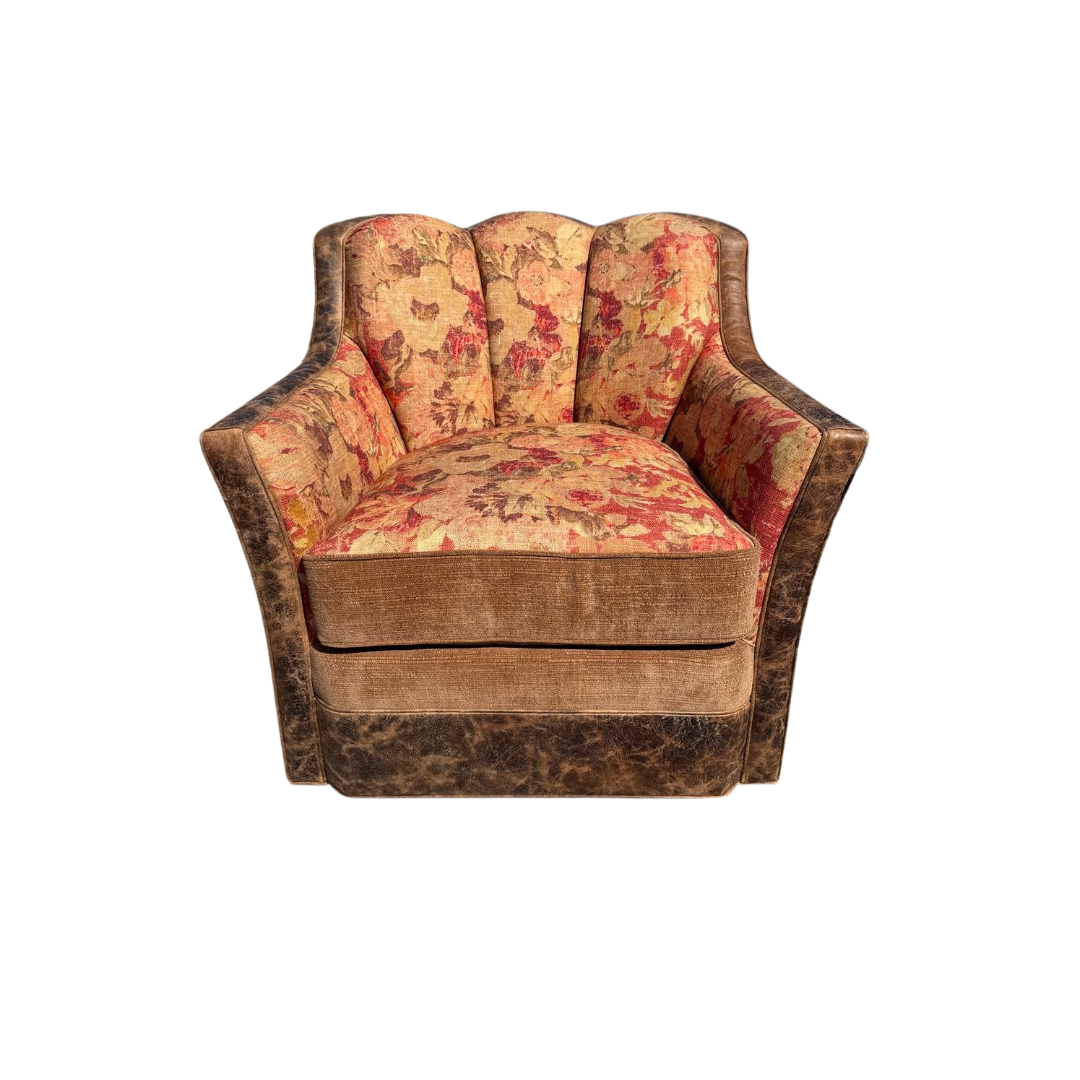 Dusty Rose Swivel Glider Chair