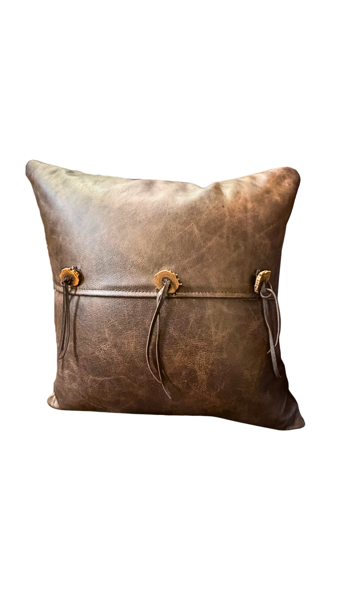Saddle Ridge Leather Pillow