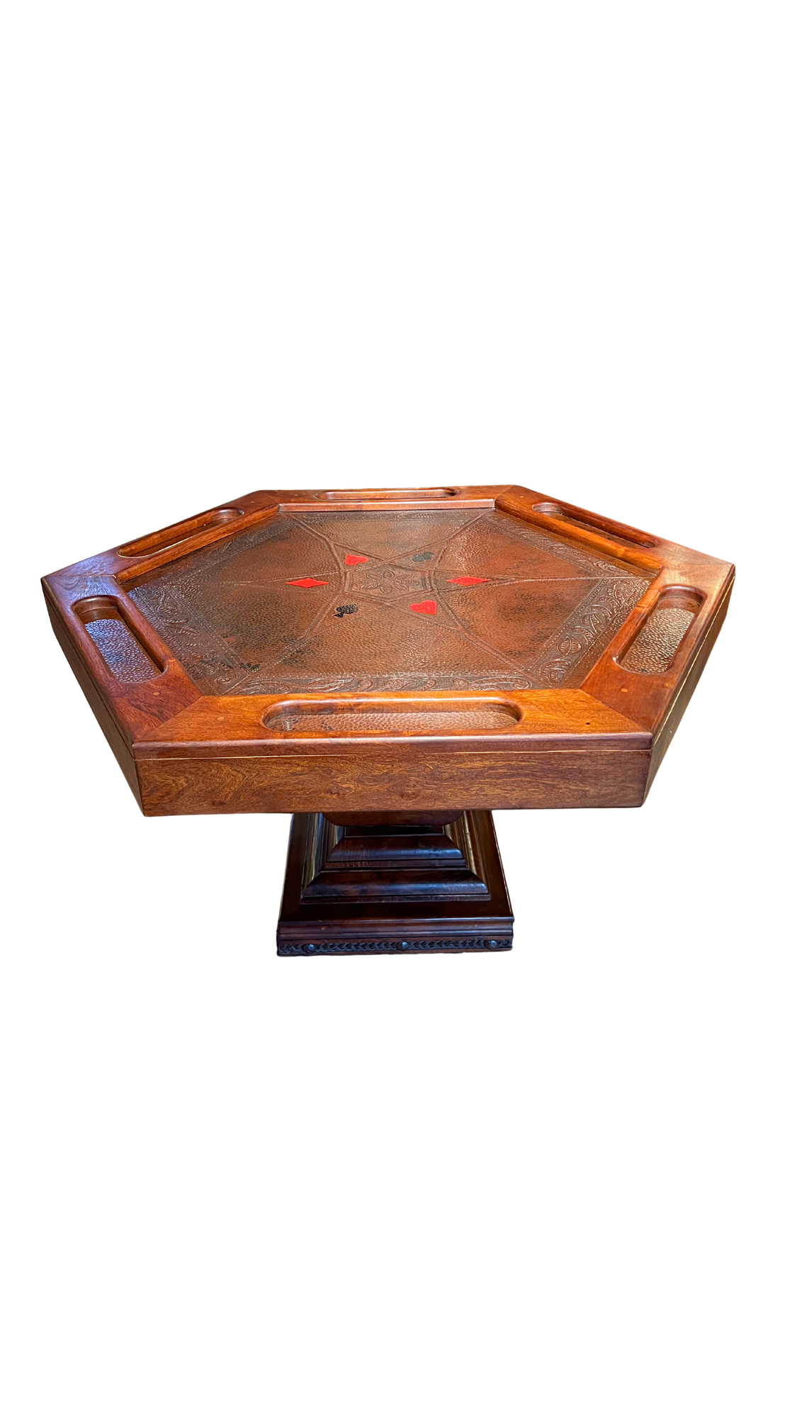 Mesquite with Copper Inlay Poker Table
