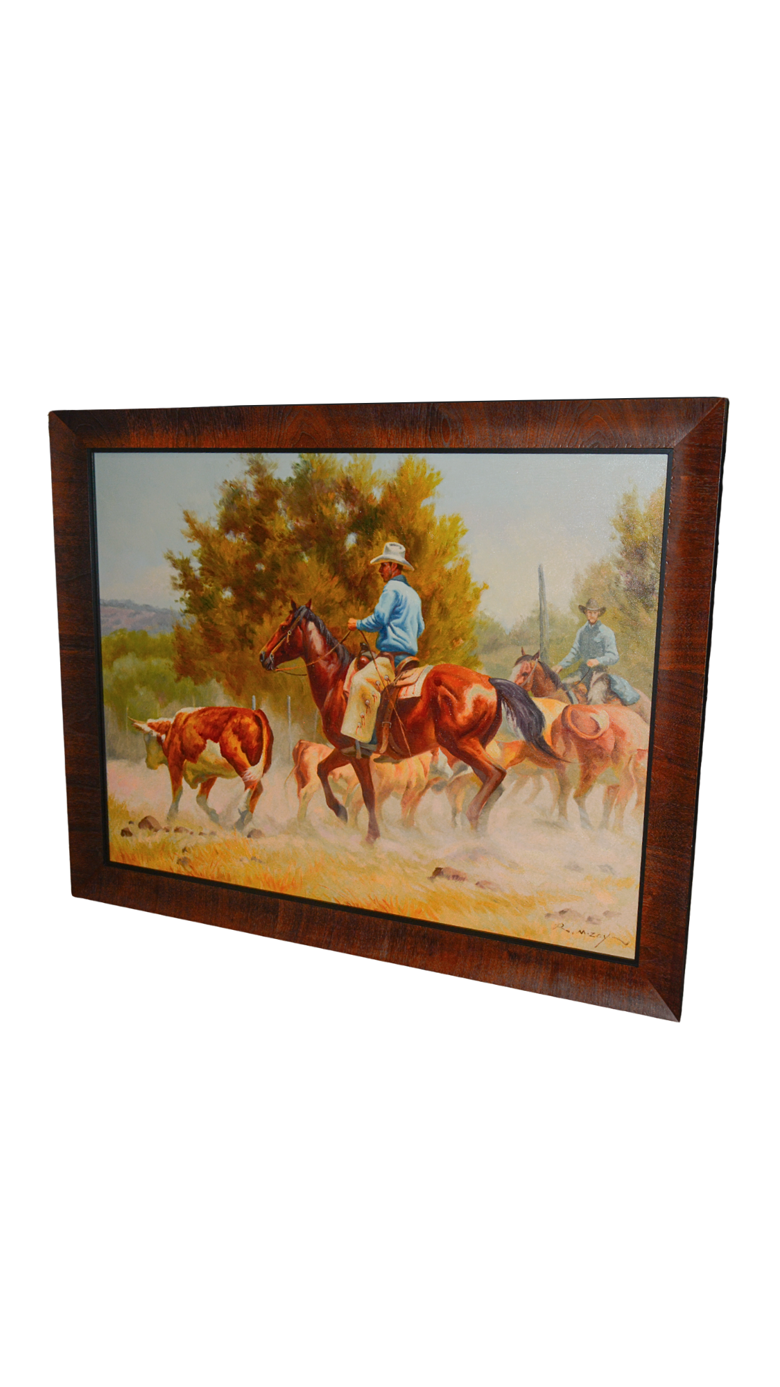 "Cowboy & Cattle" Original Artwork
