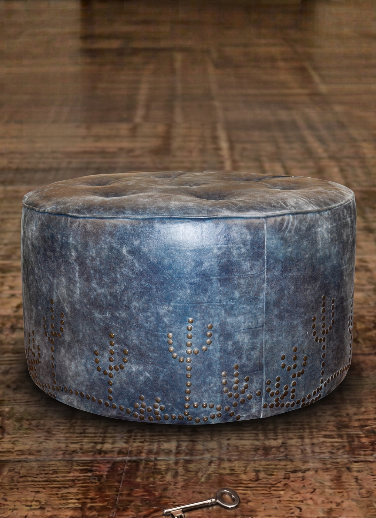 Blue Midnight Ottoman