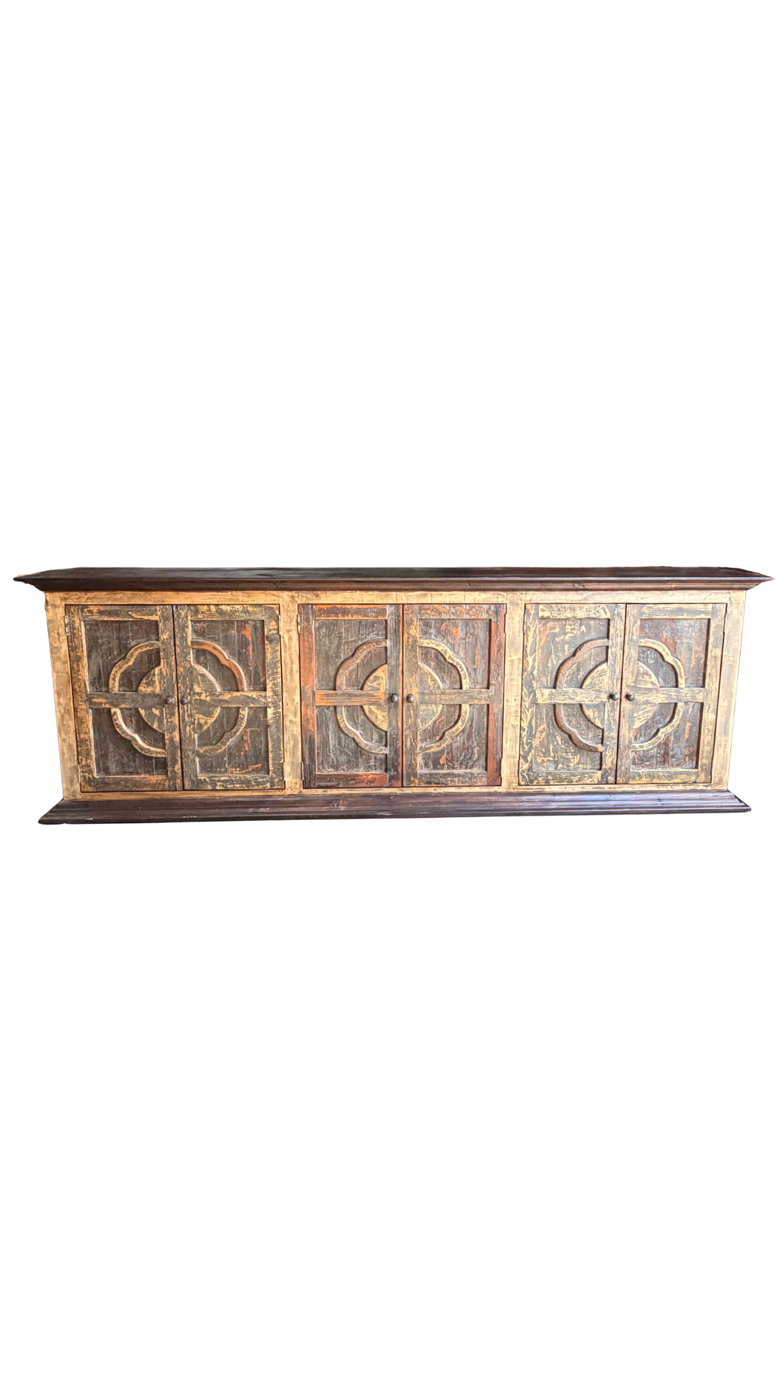 Quatrefoil Farmhouse Console