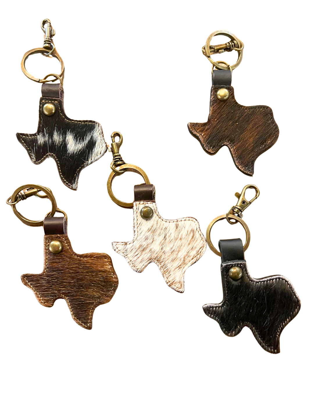 Mini Texas Cowhide Keychains