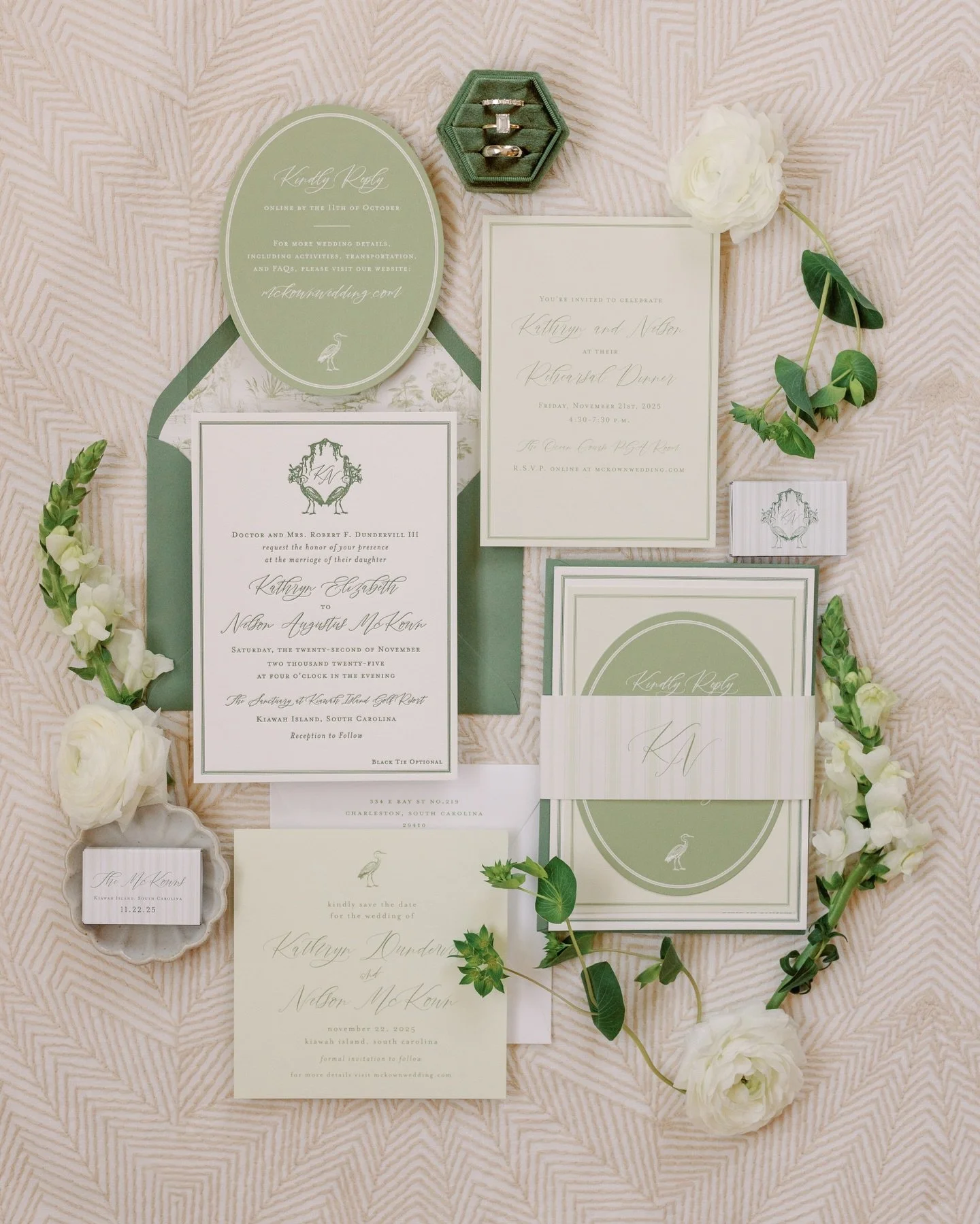 Kathryn + Nelson&rsquo;s glorious November day on Kiawah, with every detail full of love + intention 🤍🌿