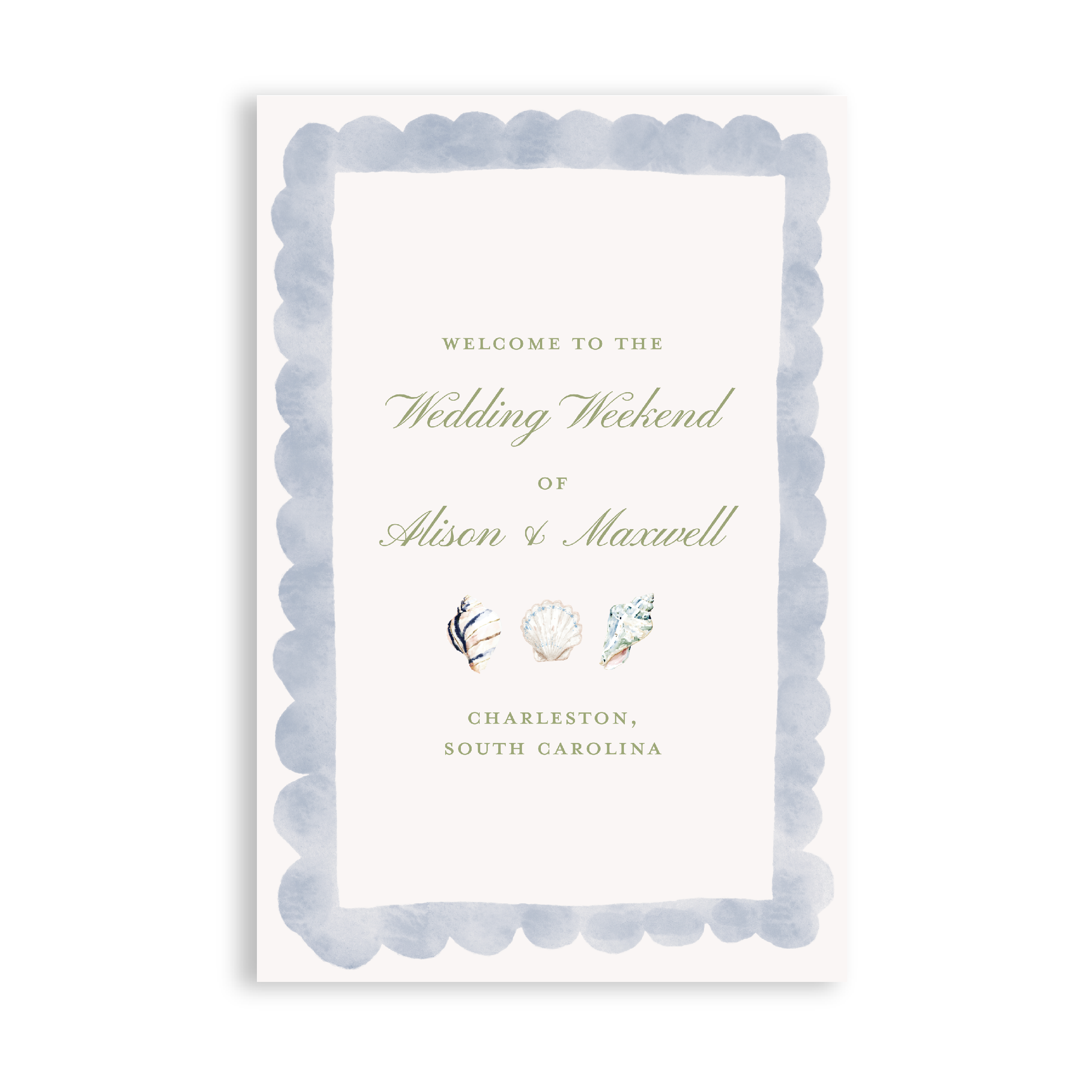 Seaside Wedding Weekend Welcome Sign