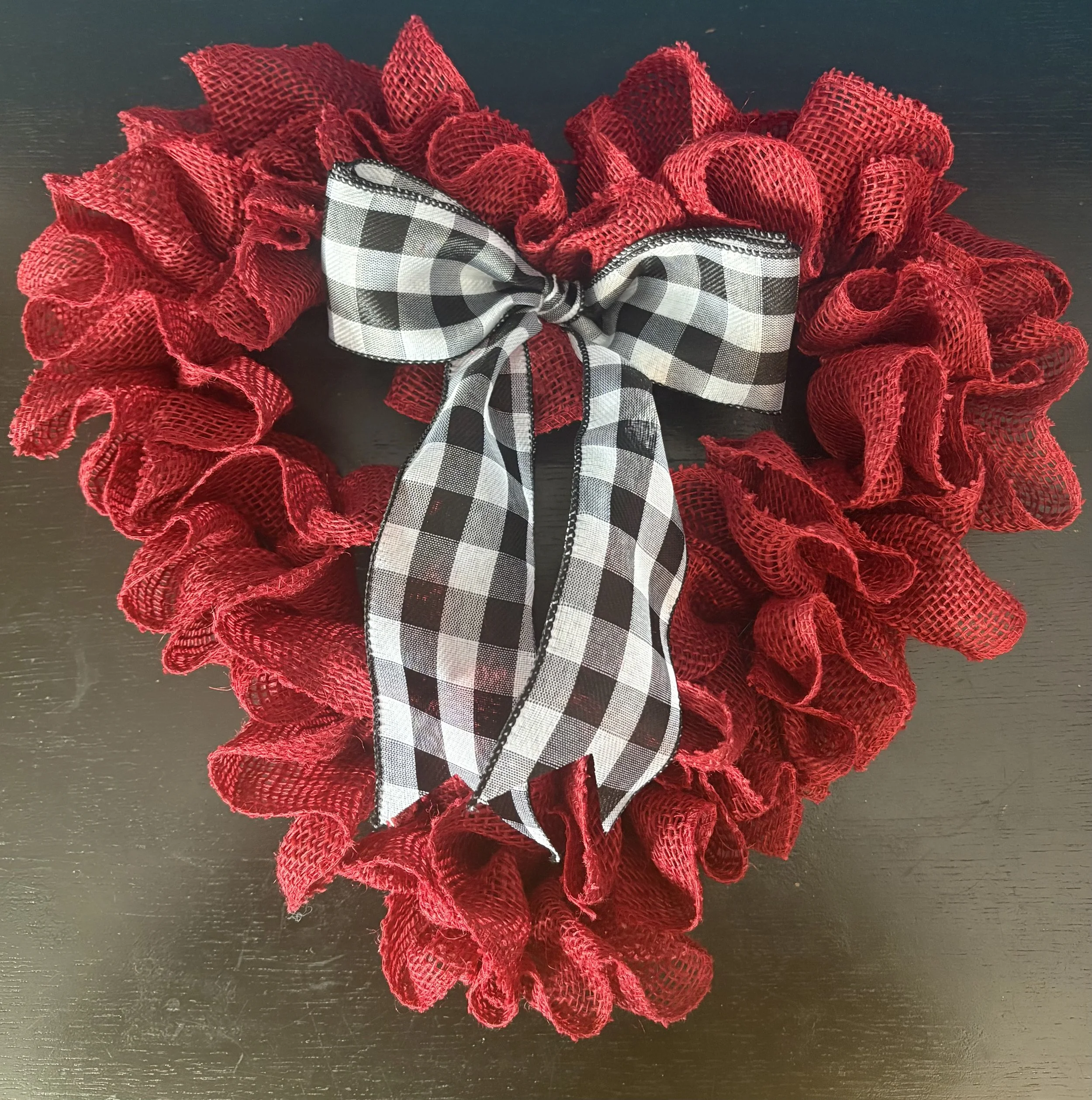 Heart Burlap Wreath