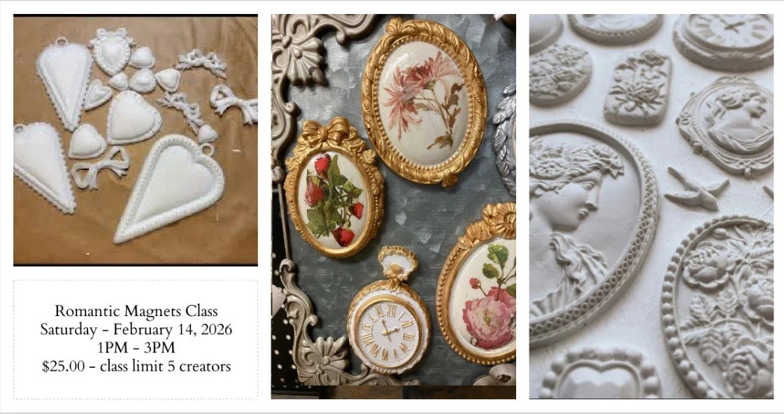 Romantic Heart Magnets with The Silver Nutmeg