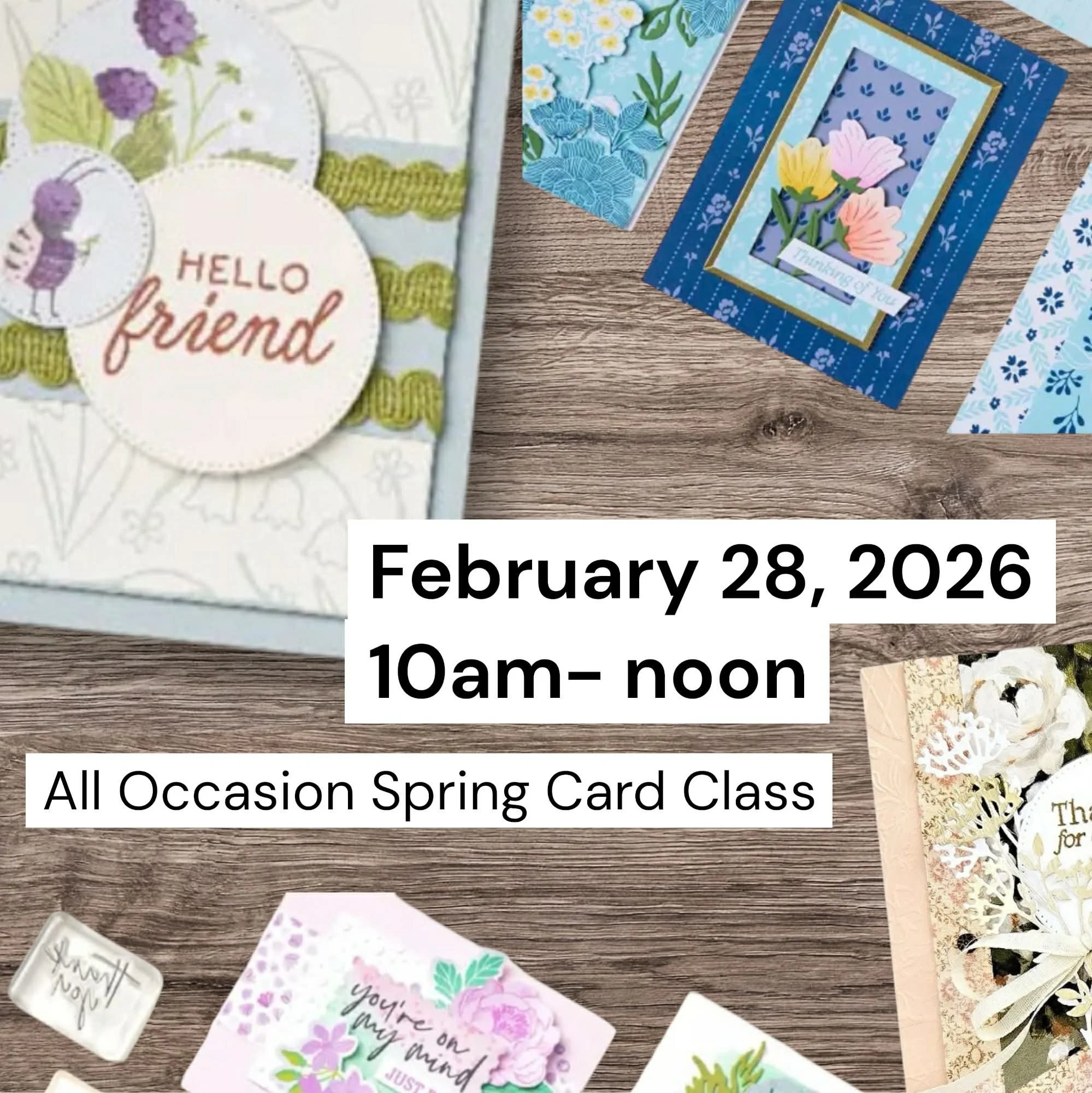 All Occasions Spring Card Making Class with Julia Green