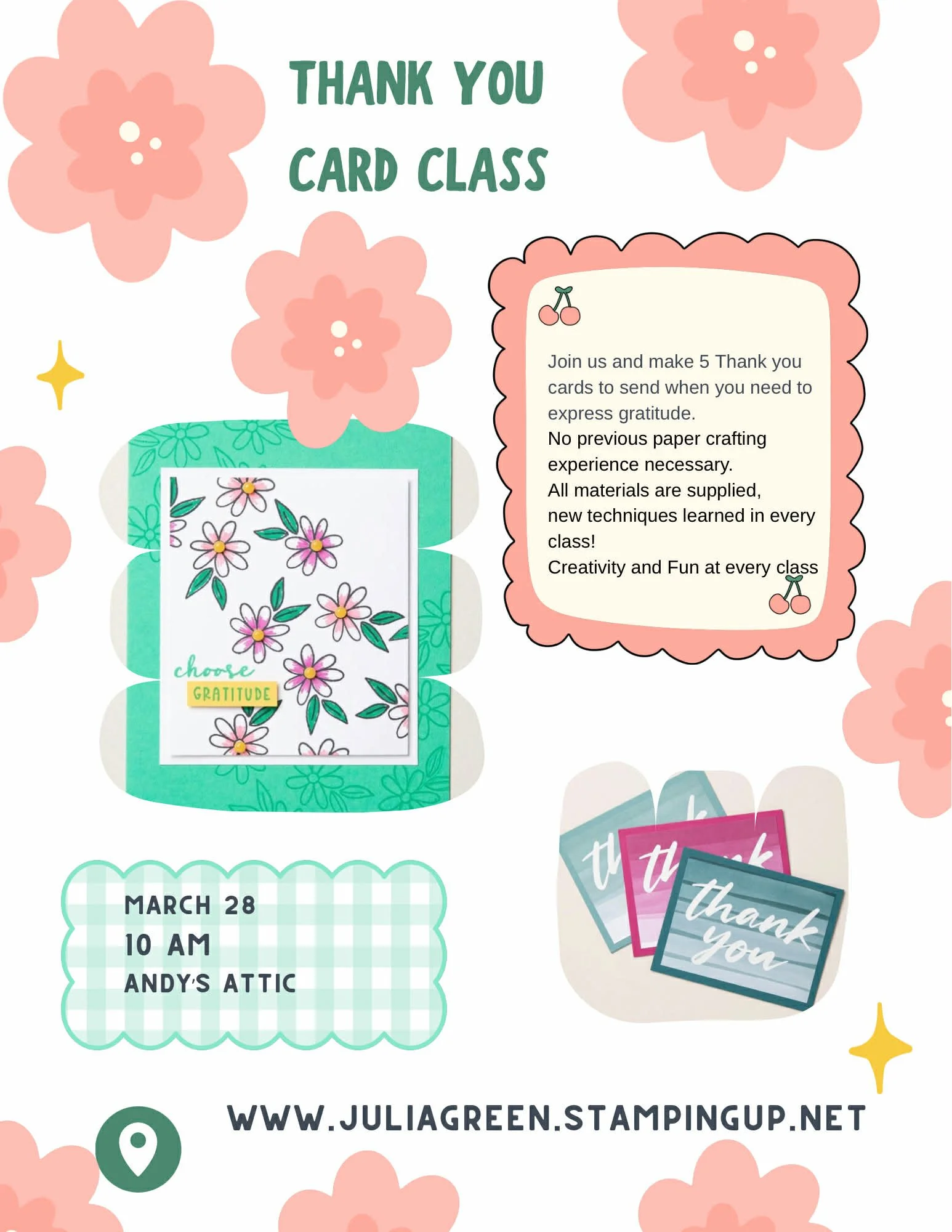 Thank You Card Class with Julia Green