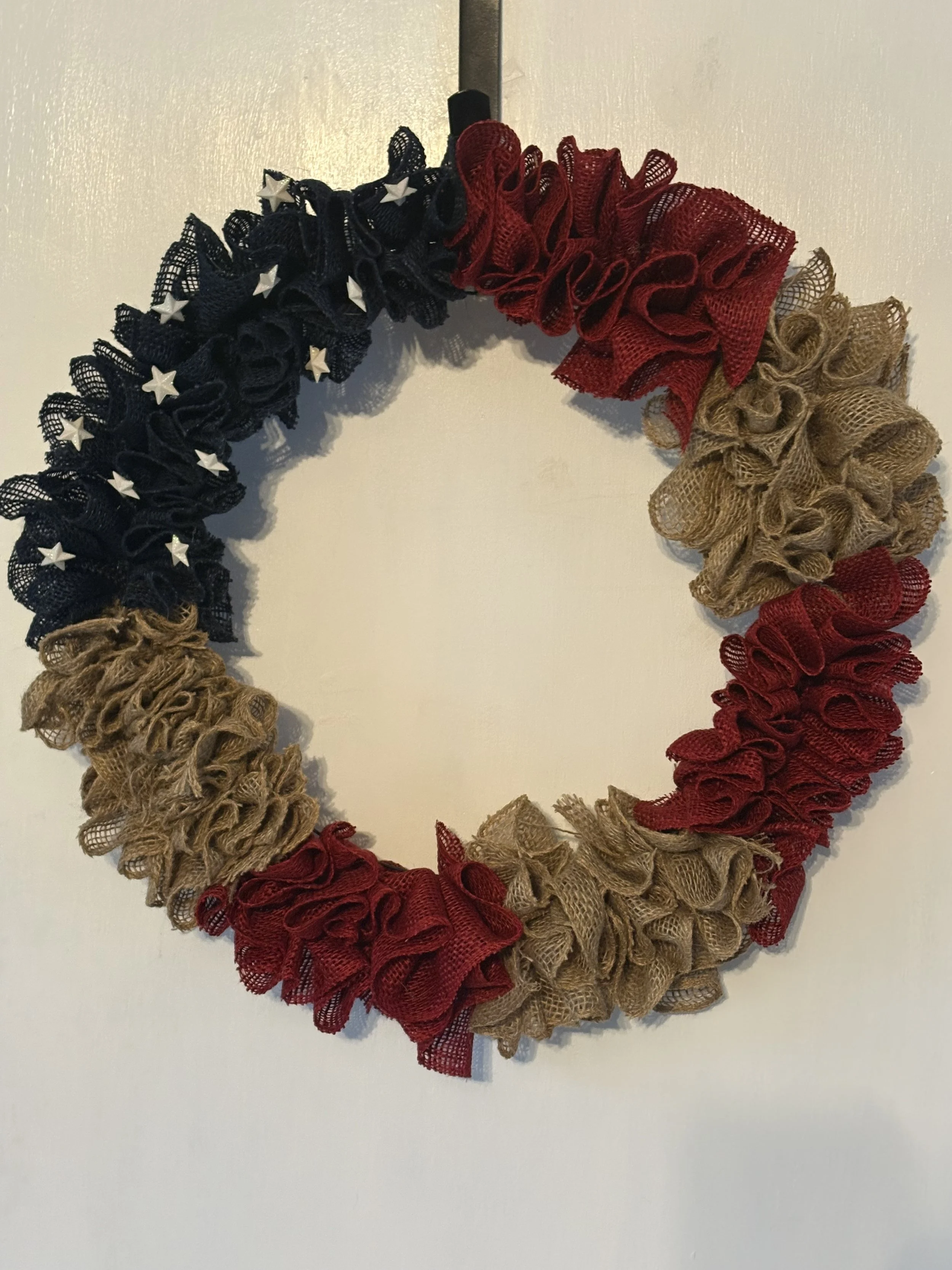 Americana Burlap Wreath