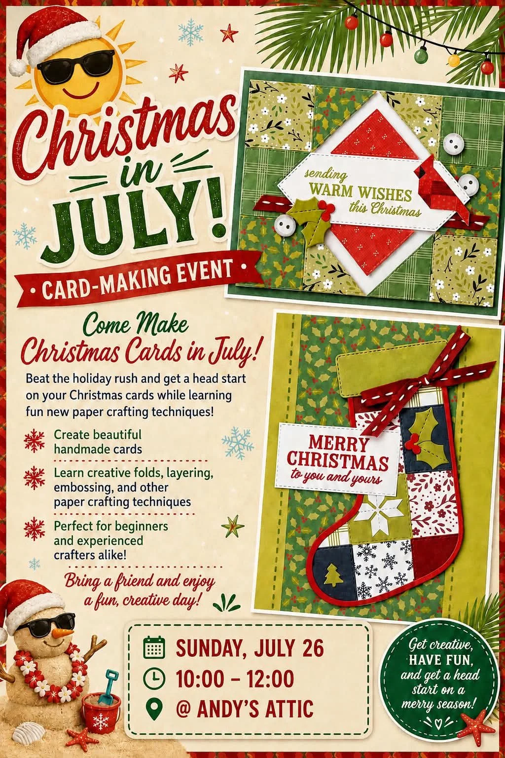 Christmas in July Card Class with Julia Green