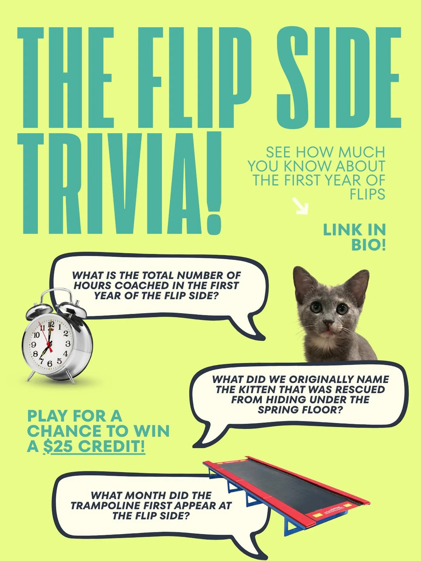 Test how much you know about the First Year of Flips @theflipsidenwa! Enter the trivia contest through the link in the bio and story. Winner will receive a $25 credit 🤑
