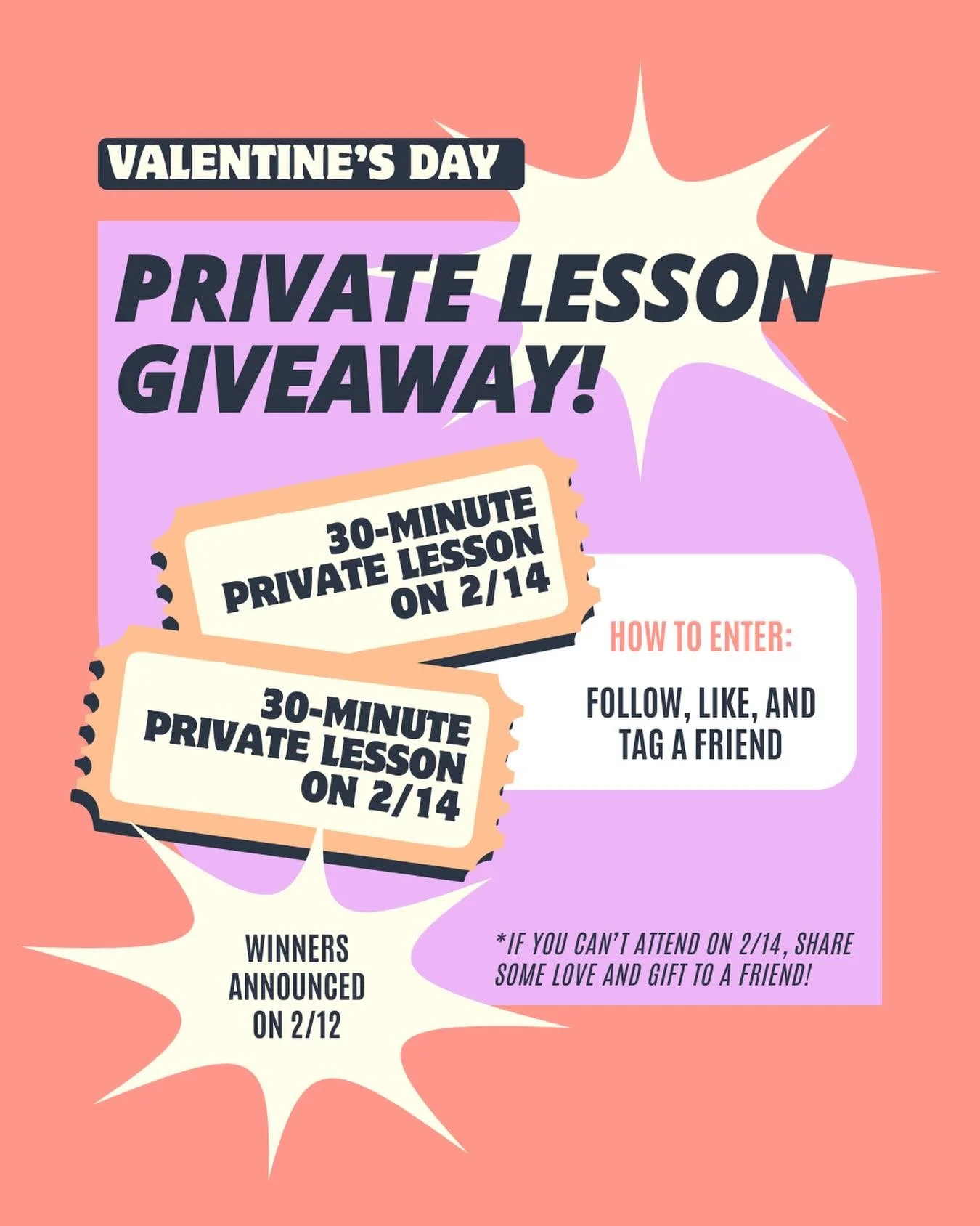 We would FLIP if you would be our Valentine!
We&rsquo;re giving away TWO 30-minute private tumbling lessons to help your athlete fall in love with their skills. If you can&rsquo;t make the lesson on 2/14, share the love and gift to a friend who can! 