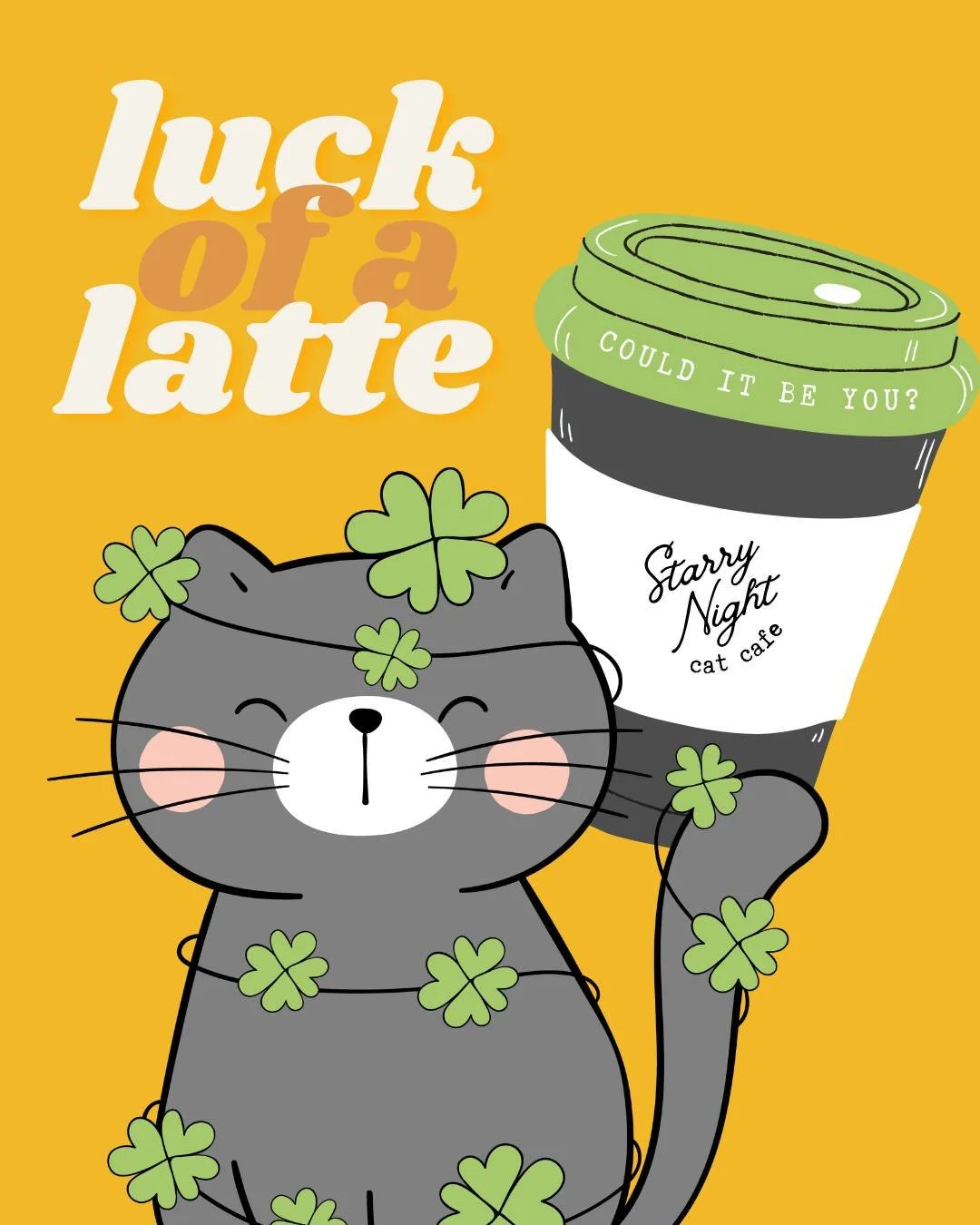 Feeling the Luck of a Latte ☕✨Today, one lucky guest will get a FREE drink on us ☘️Will it be you? 👀 Stop in, grab your favorite drink, and maybe&hellip; just maybe&hellip; your luck is brewing today ✨ Happy St. Patrick&rsquo;s Day!  Open from 2-9pm