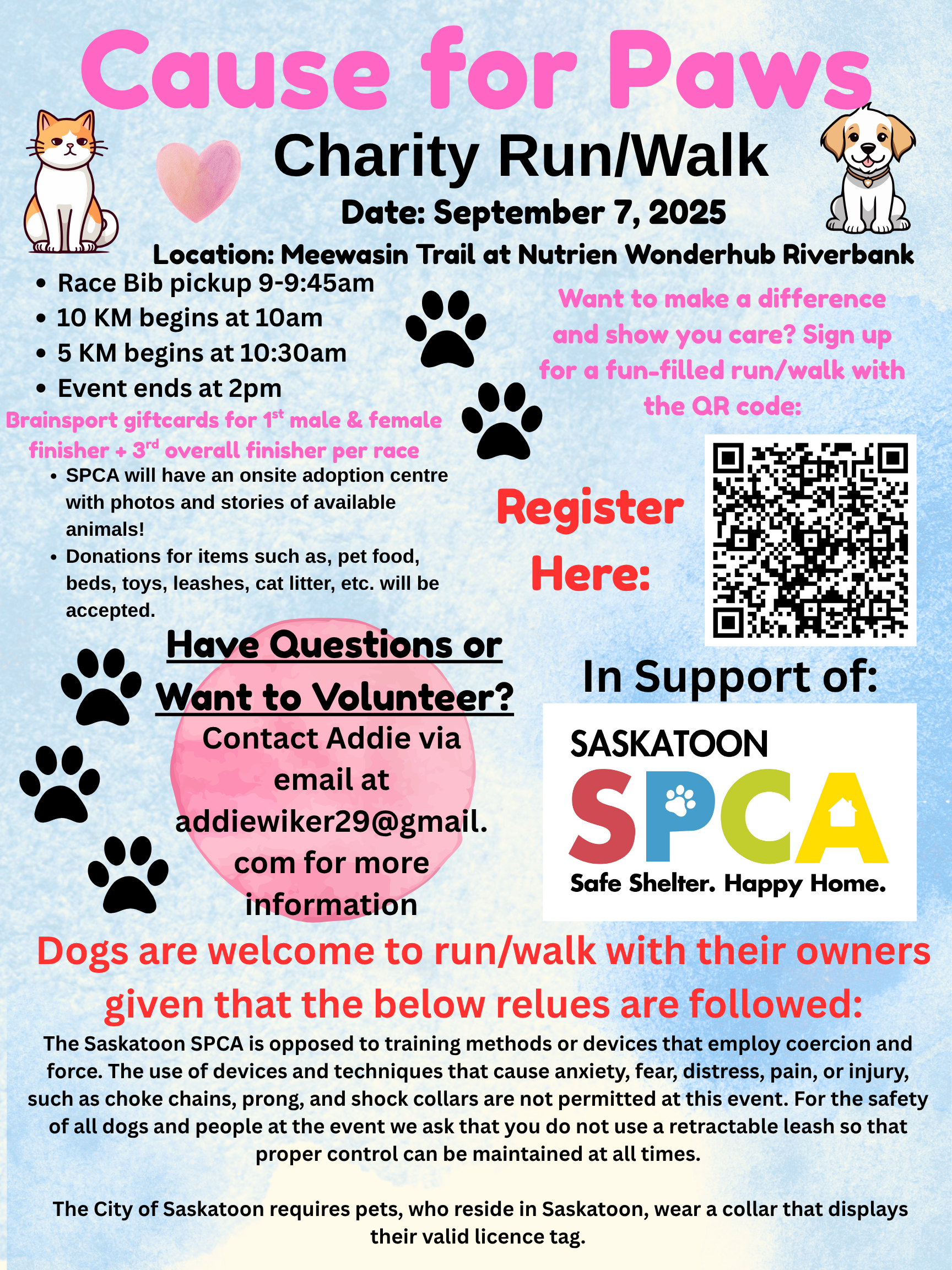 Cause for a Paws Charity Run/Walk
