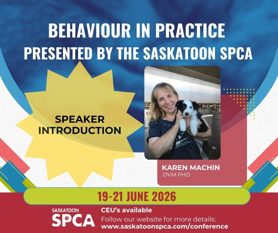 We&rsquo;re excited to welcome Dr. Karen Machin to the lineup for Behaviour in Practice, happening June 19 to 21, 2026.

Dr. Machin is a veterinarian and Associate Professor at the Western College of Veterinary Medicine, University of Saskatchewan, w
