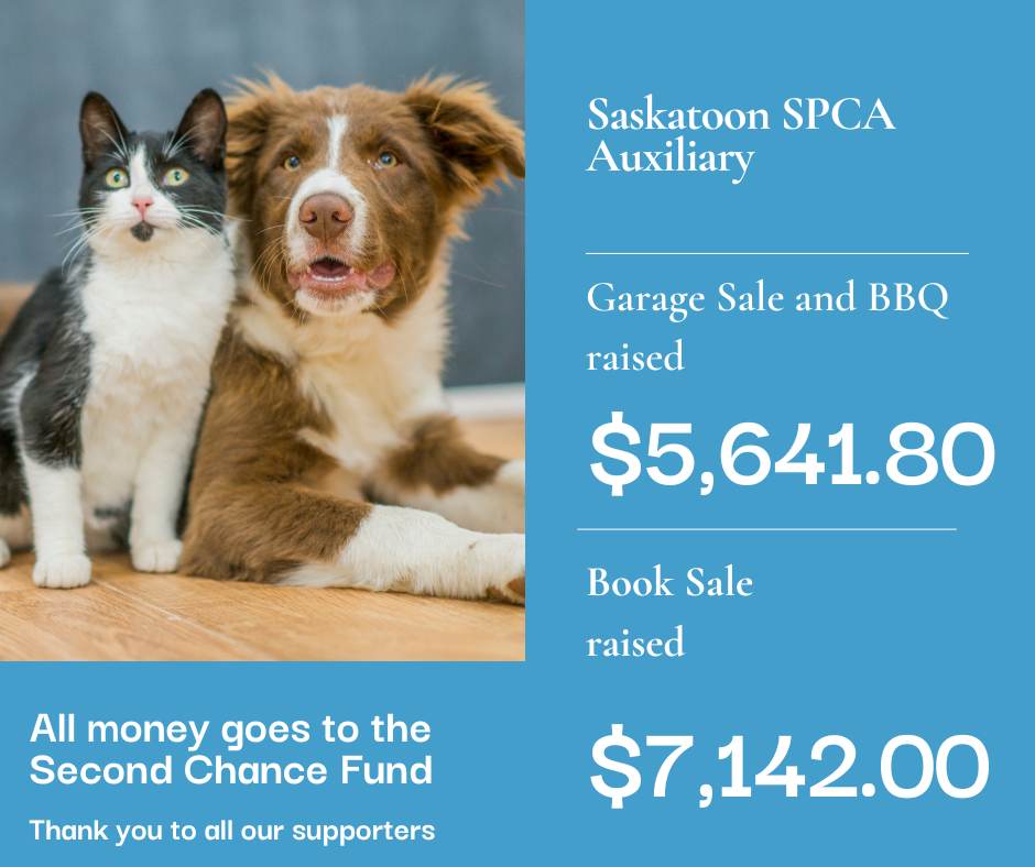 Thank You to the Saskatoon SPCA Auxiliary for Another Incredible Success