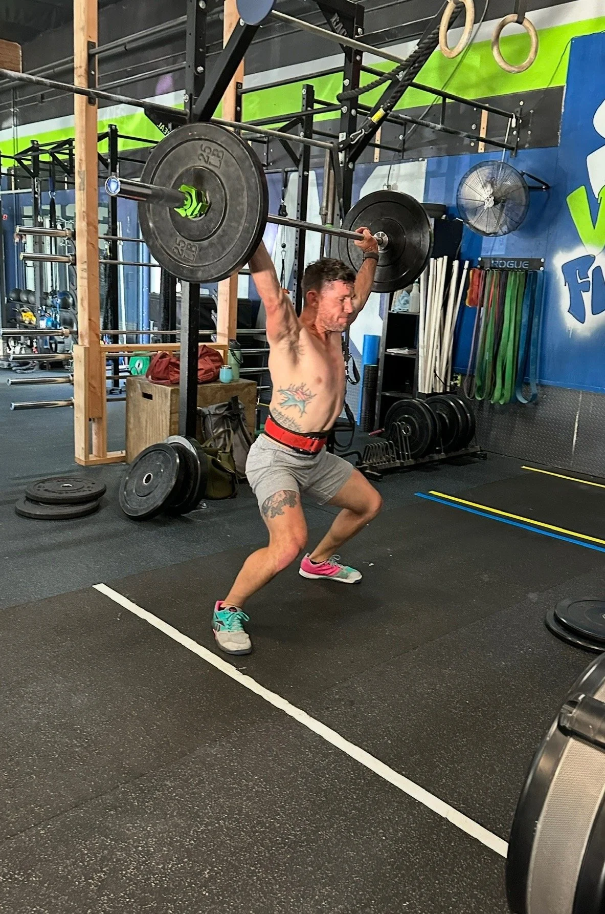 Caleb Mac hitting a snatch crossfit