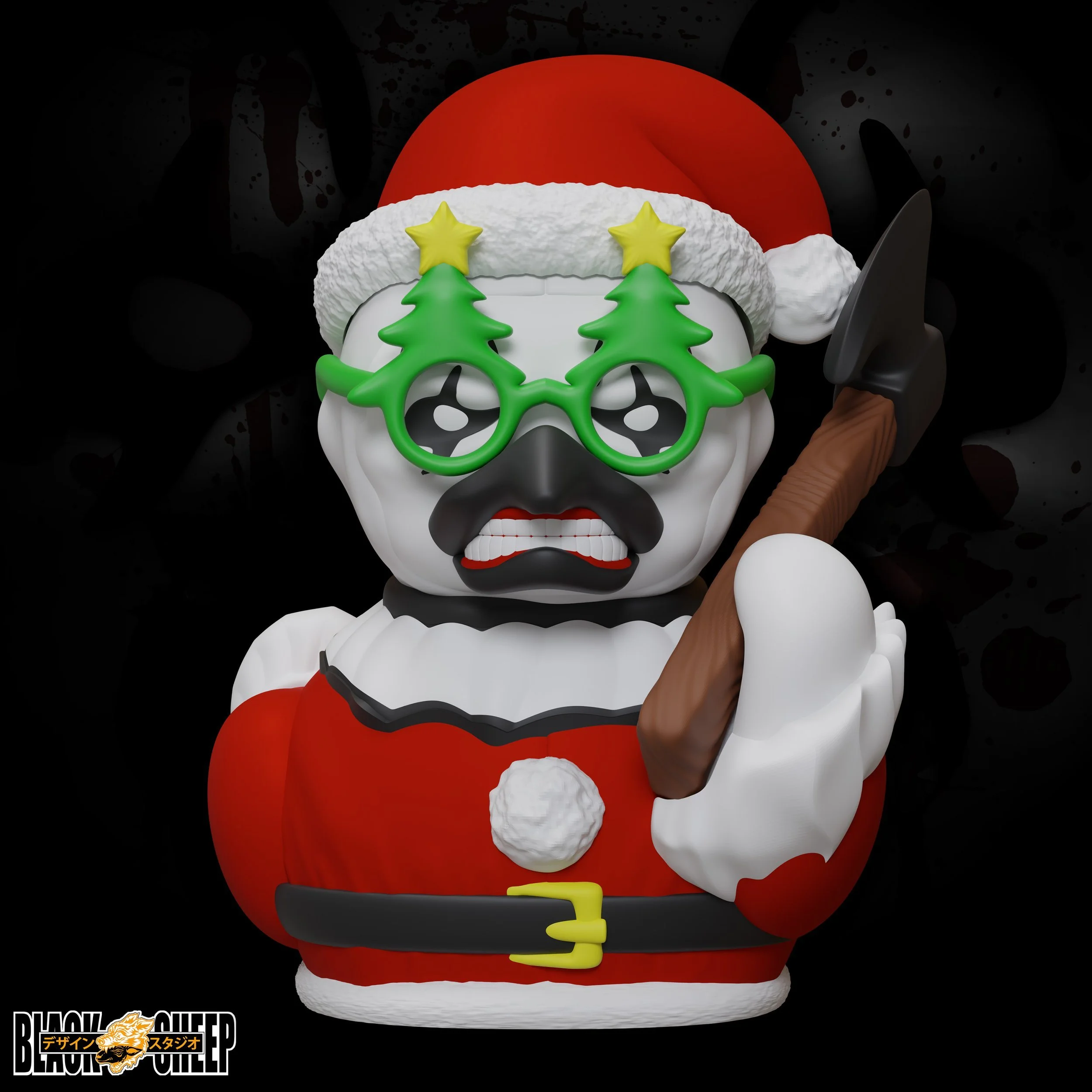 Terrifowl - Art the Clown Terrifier Rubber Duck 3D Print