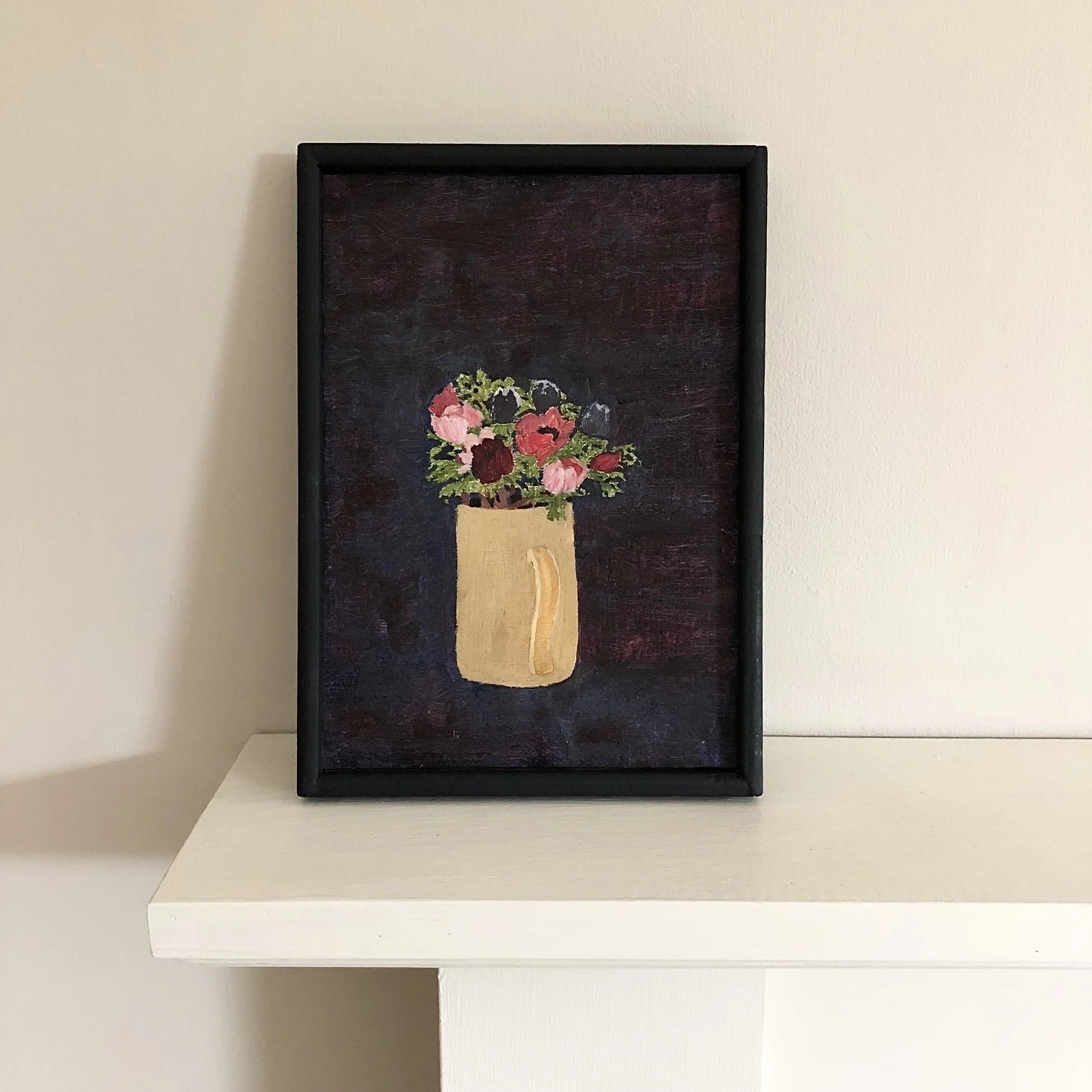 Yellow Jug and Anemones by Unknown Artist