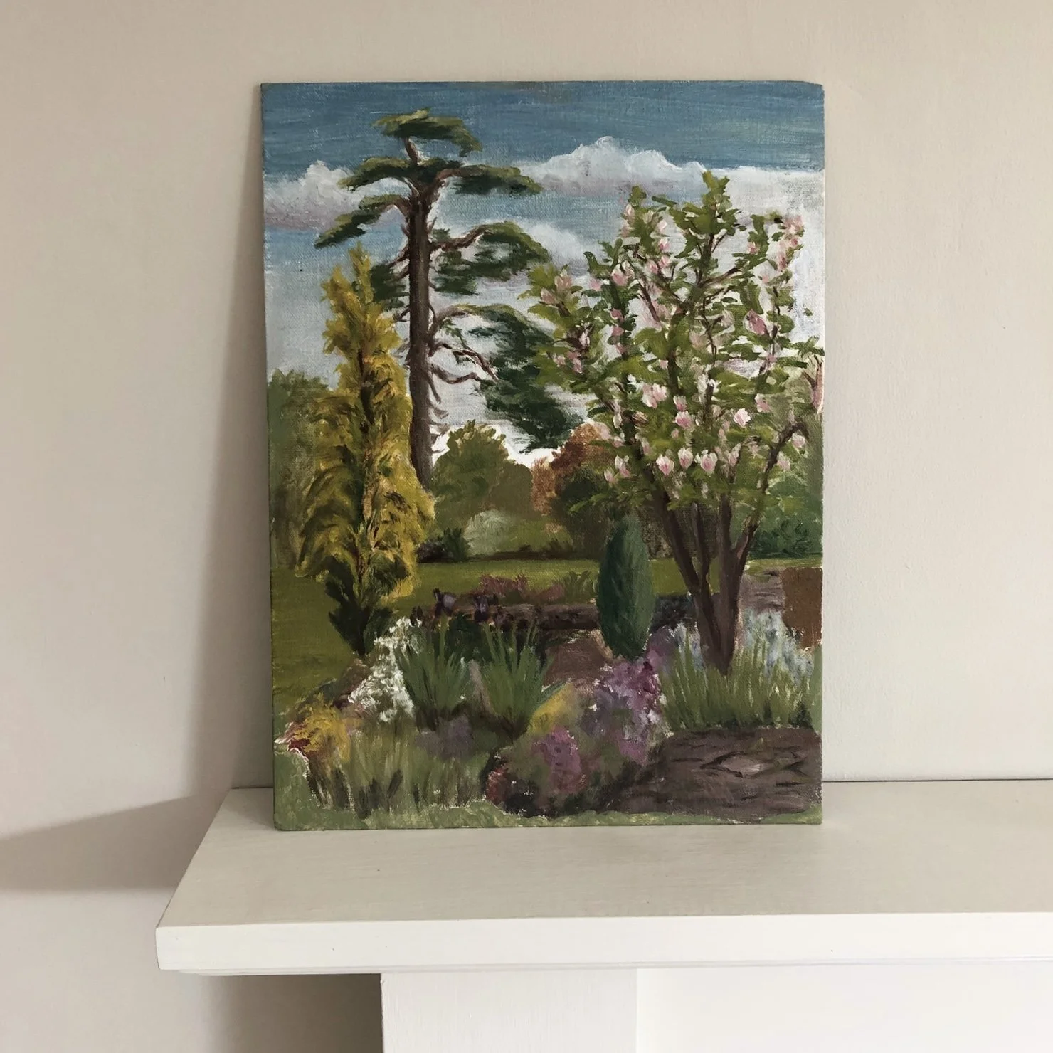 Magnolia and Irises by Unknown Artist