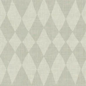 Wallpaper in olive sage with a rustic diamond pattern and linen-like texture, styled in a cozy, warm minimalist or boho southwestern interior setting.