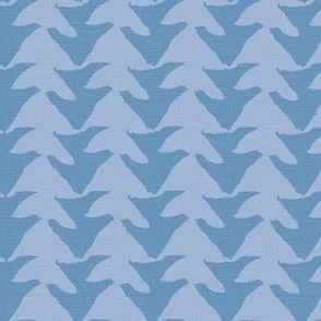 boho light blue and blue organic fish arrow striped design with faded linen texture