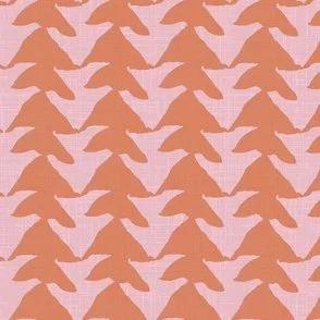 organic herringbone terracotta red and dusty pink design