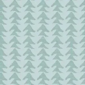 Pattern of light green Christmas trees on a slightly darker green background.