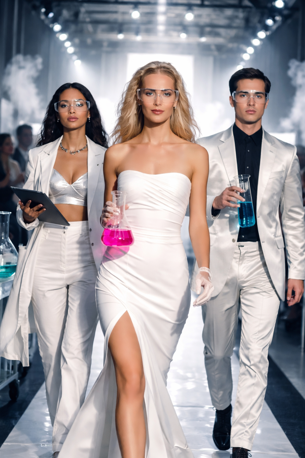 Futuristic fashion lab runway show.png