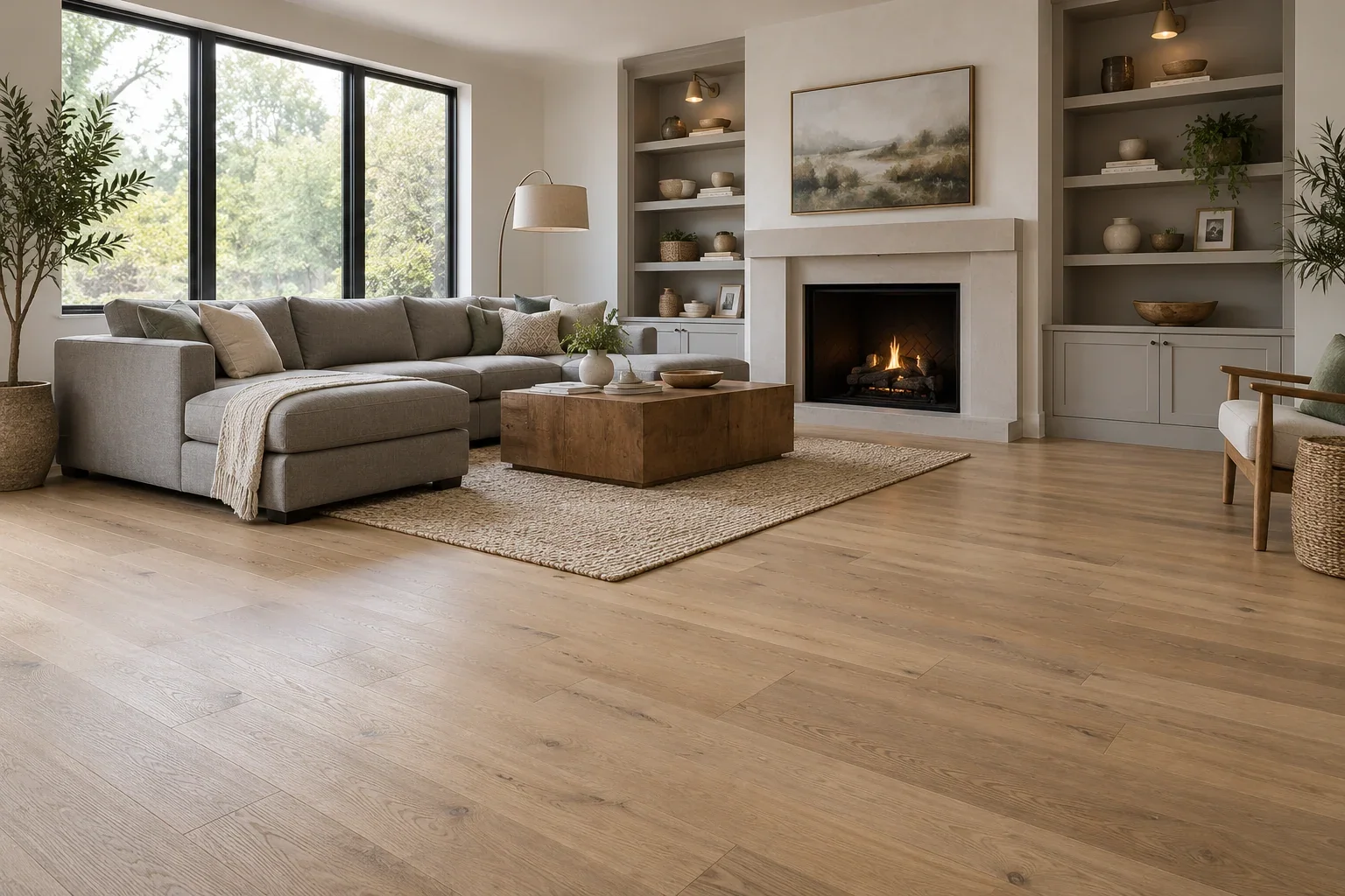Illustrative design concept: flooring feature family room.