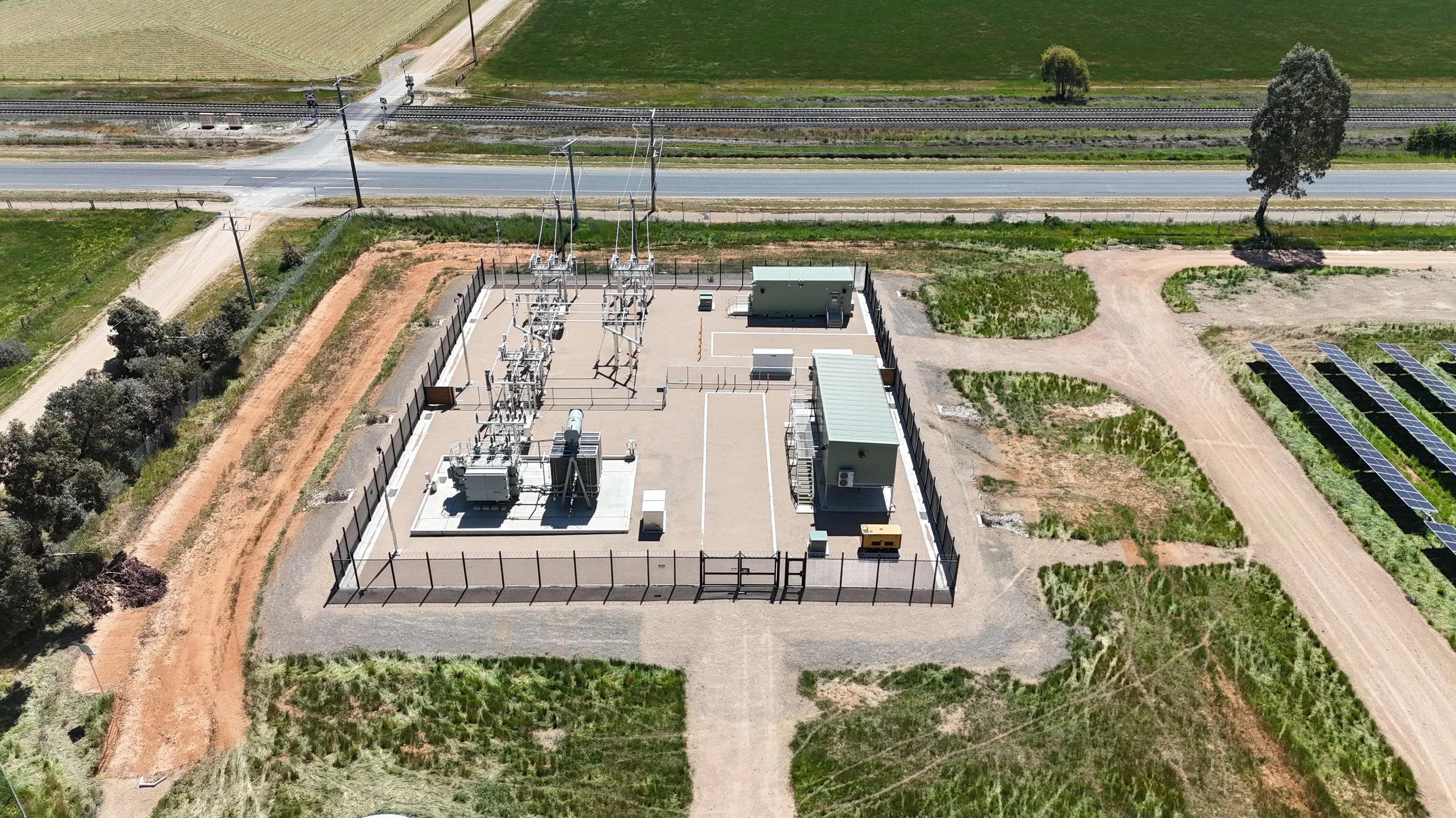 Wangaratta Solar Farm switchyard