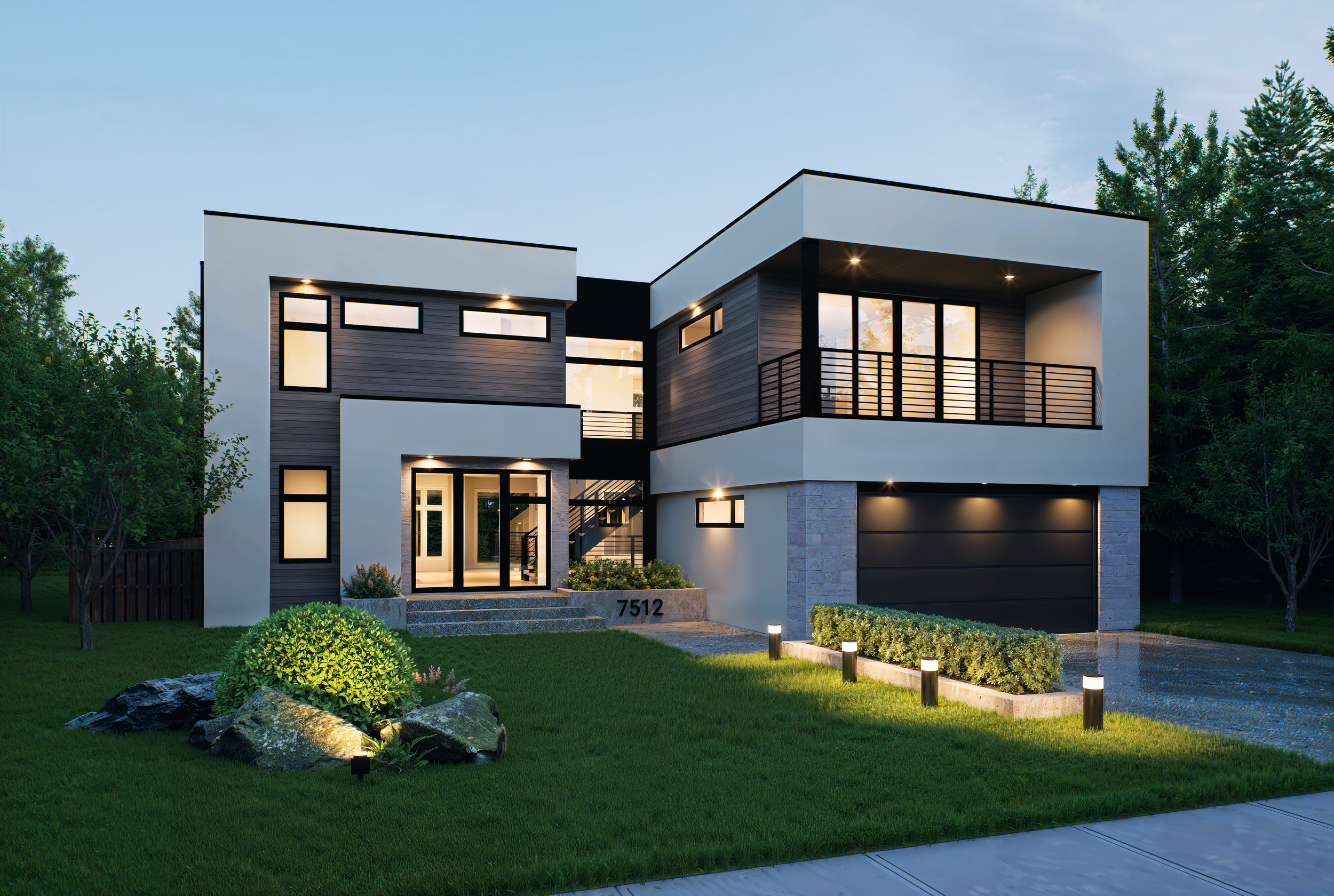 7512 Laurier Heights - Front Left Twilight HD.png