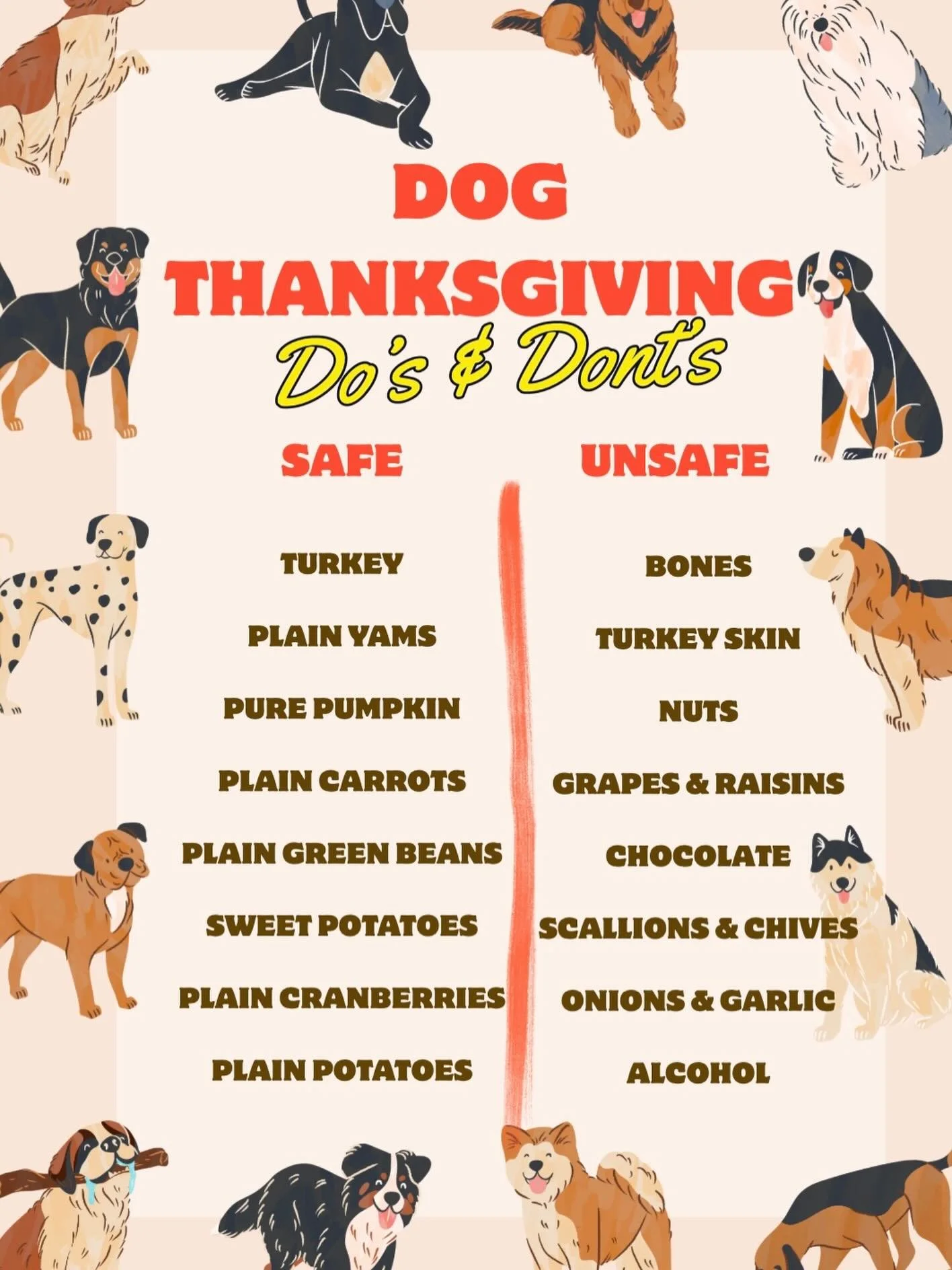 A happy holiday = a safe pup 🦃✨ Peek at the guide before treating your turkey lover! 

#dogsofinstagram #dogtraining #thanksgiving