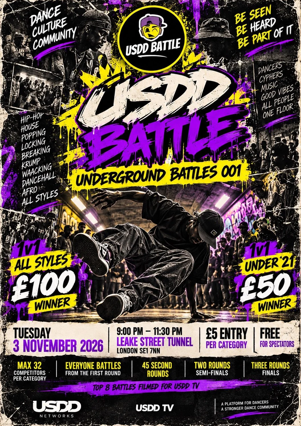 USDD Underground Battles 001 — London Street Dance Battle