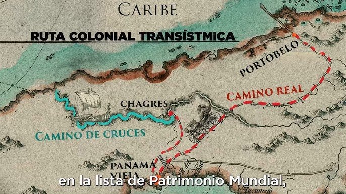 mapa de la ruta colonial transistmica