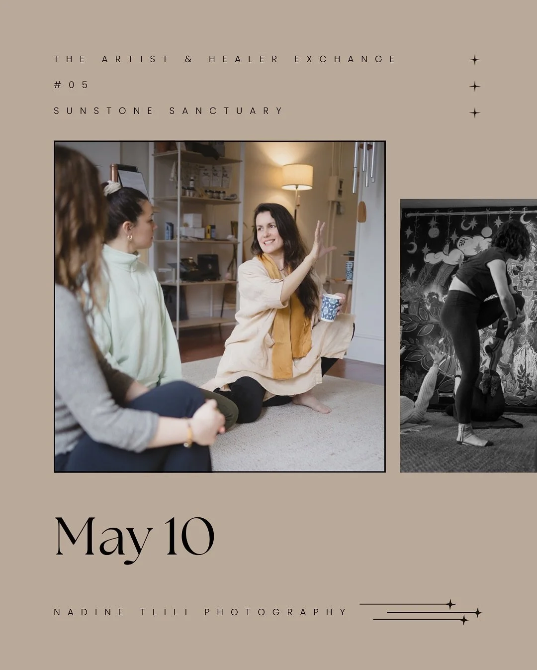 🌿 You're invited 🌿

Join us for the Artist + Healer Exchange in the beautiful Sunstone Sanctuary

A cozy, heart-led gathering for creatives, healers, and anyone weaving soul and intention into their work. Expect meaningful conversation, sweet conne