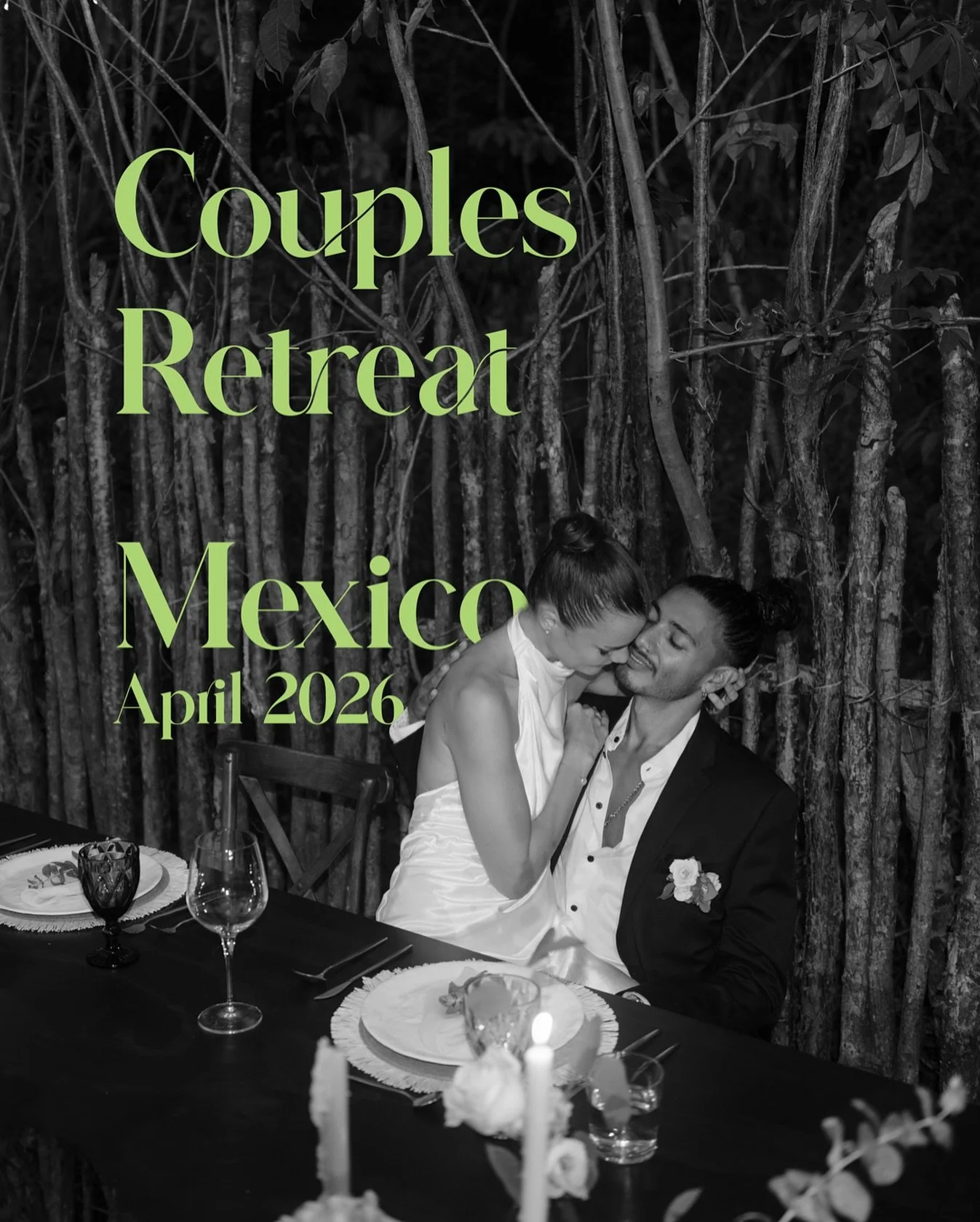 🌿 Embodied Connection
A Transformative Couples Retreat
April 15-20, 2026

by @irina_wen_psychologist 
and @ianwen23 somatic teacher

Immerse yourself in a life-changing six-day, five-night relationship journey in beautiful Mexico. 

This couples ret