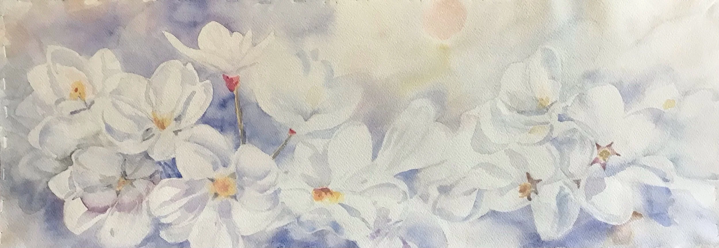 Flutters in White (29" x 10") $495 - SOLD